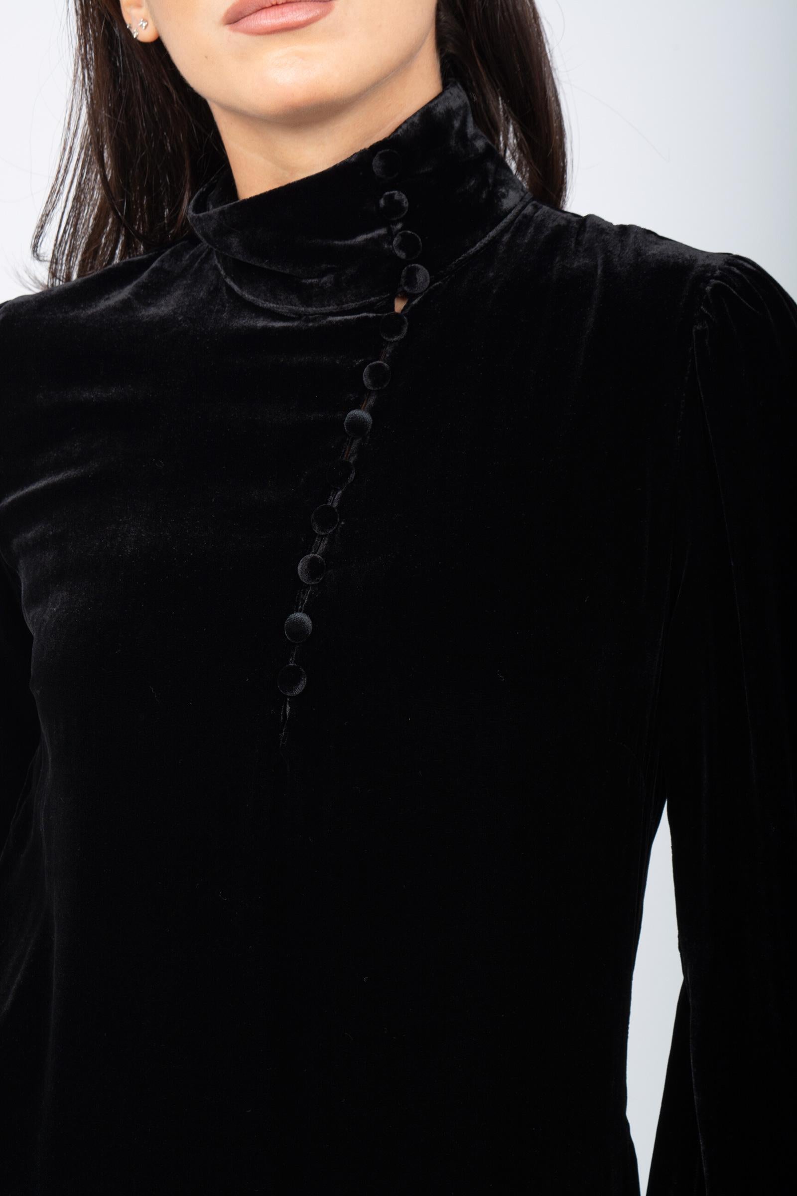 abito in velluto fluido con bottoncini JF667761026 20000 MALIPARMI 