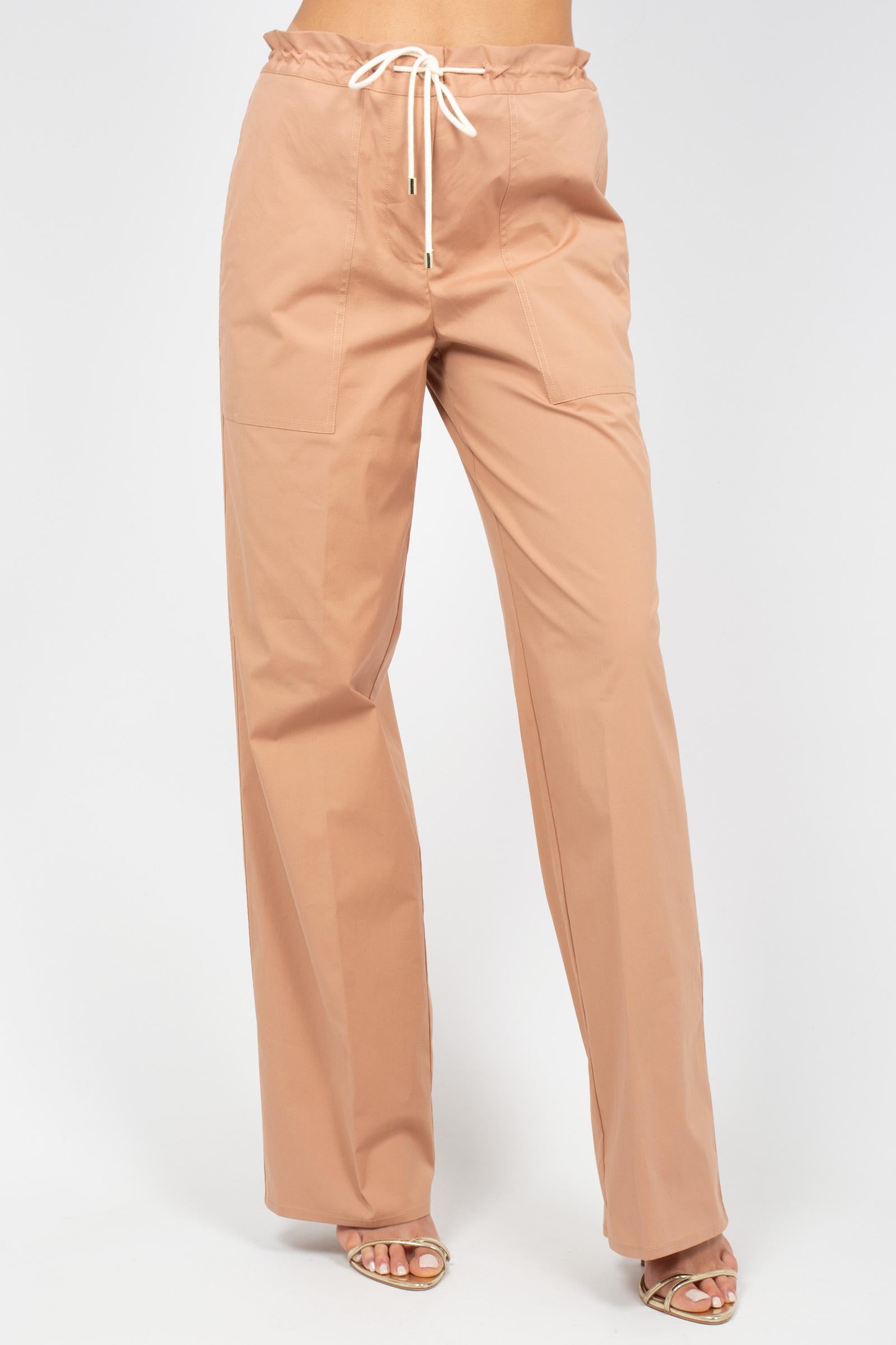 pantalone in cotone 'rita' Y6SK42 E34 SEMICOUTURE 
