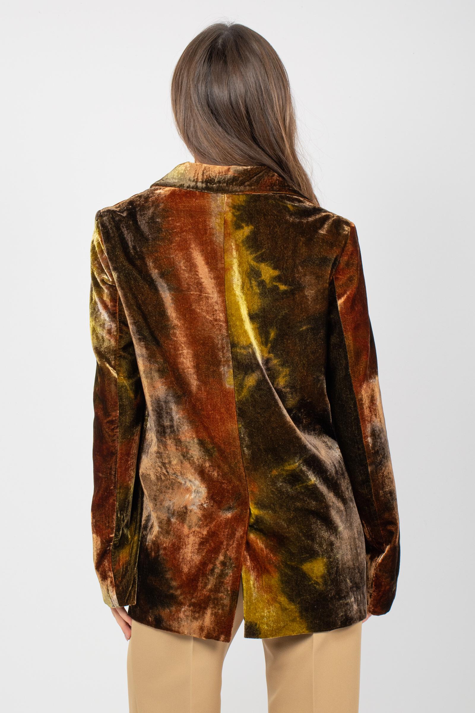 giacca in velluto stamapato 253F56011 08 ROBERTO COLLINA 