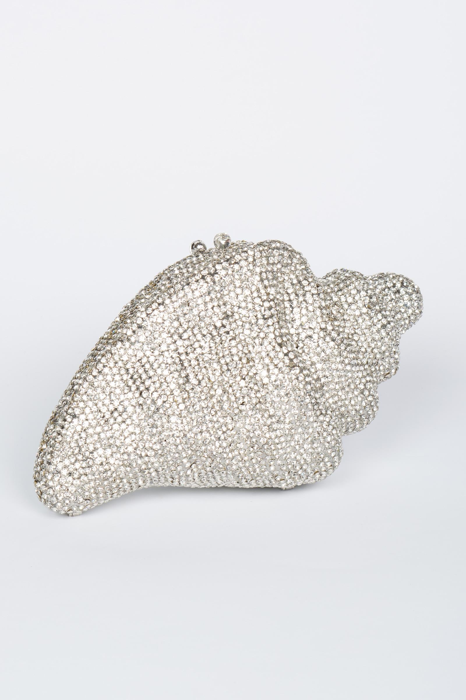 clutch conchiglia strass all over BSHELL SILVER MIRIAM STELLA 