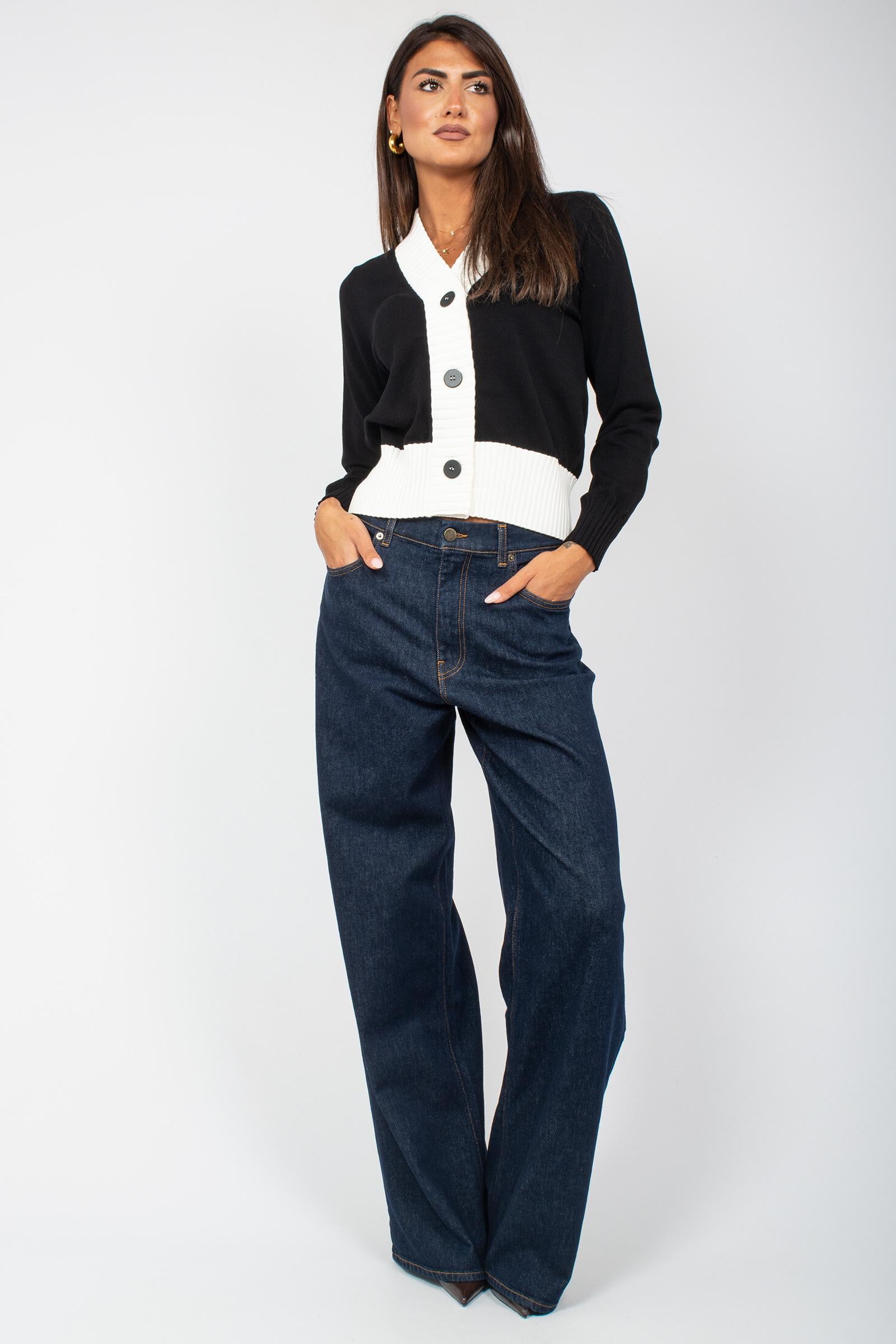 cardigan colorblock in misto lana M252J004985N A1 DIANA GALLESI 