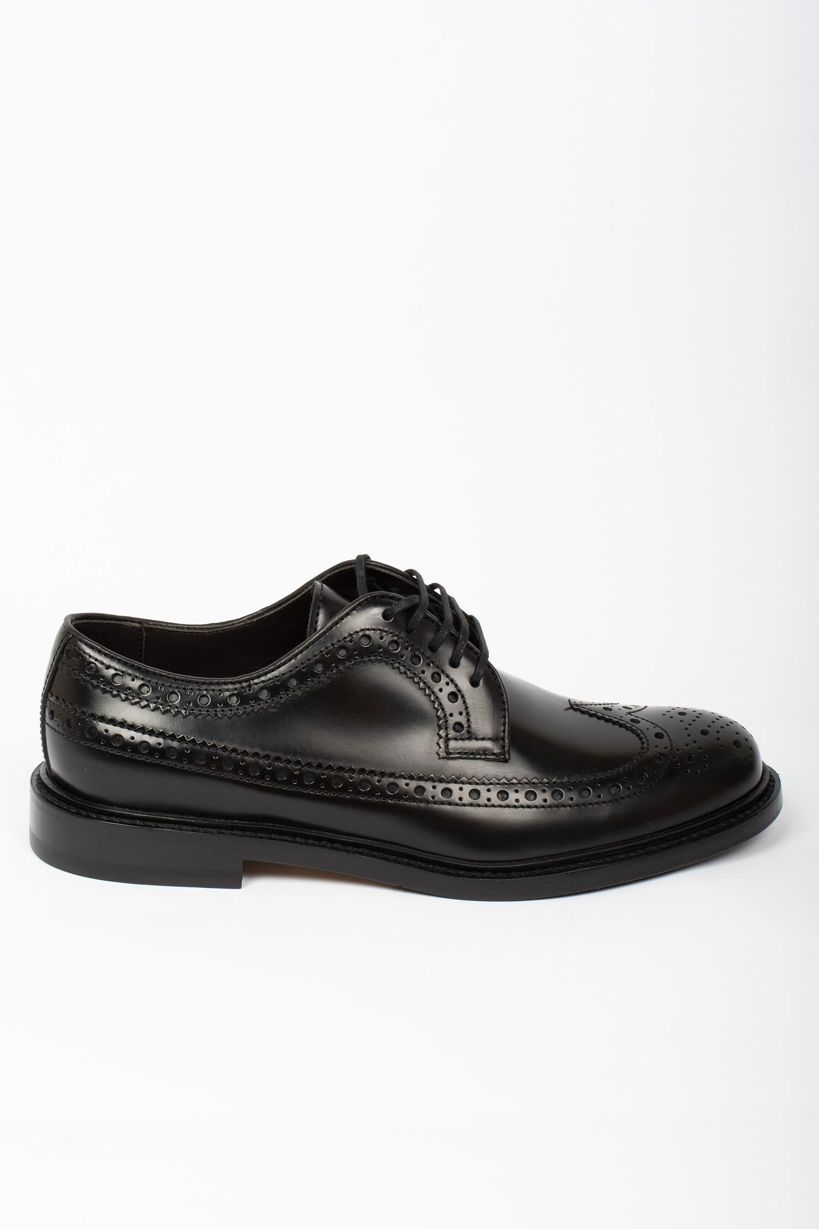 stringate monogram in pelle 29005ANTICK NERO LO.WHITE 