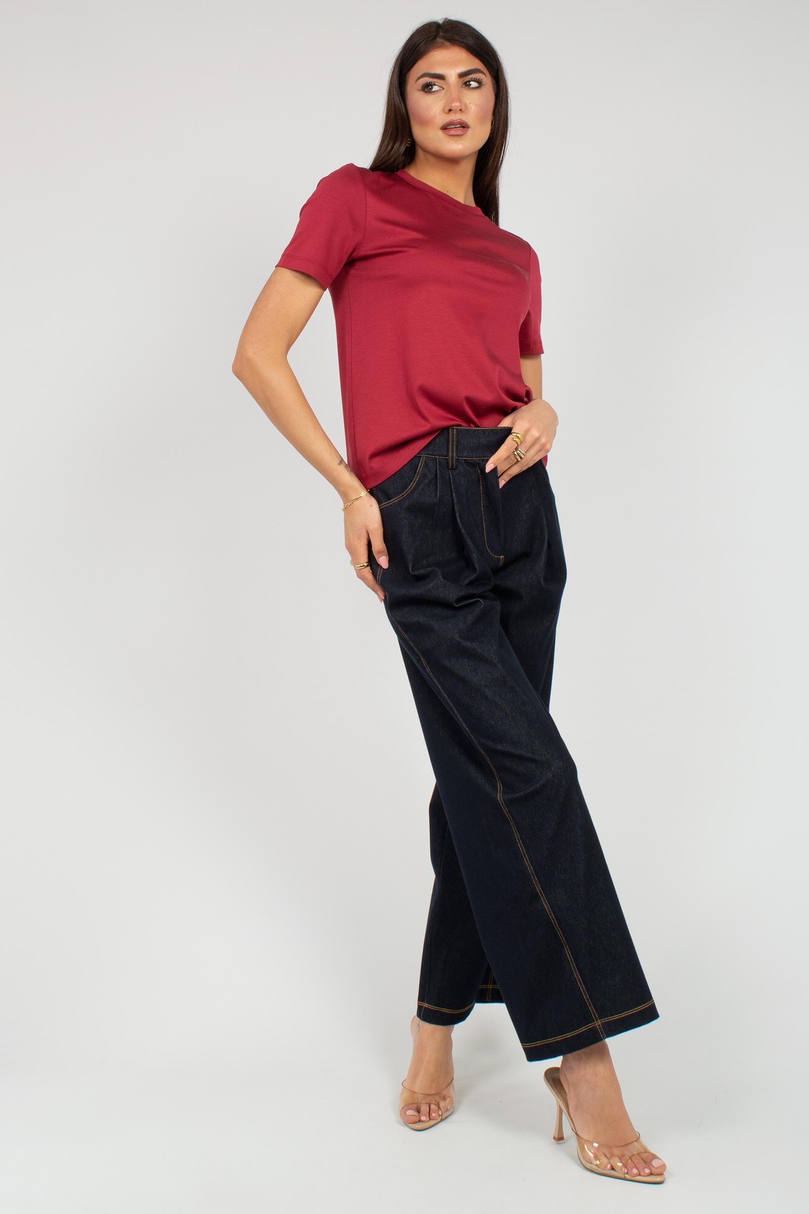 t-shirt in cotone e modal 'astice' 2616841067600 007 MM - MAX MARA 