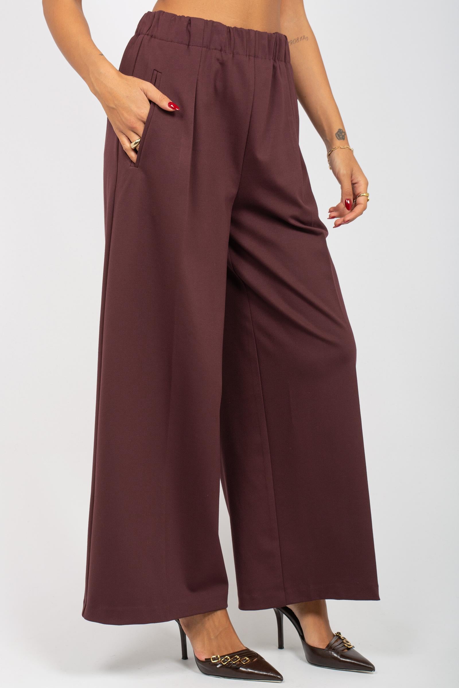 pantalone in punto milano M1F0051 BORDEAU SOLOTRE 