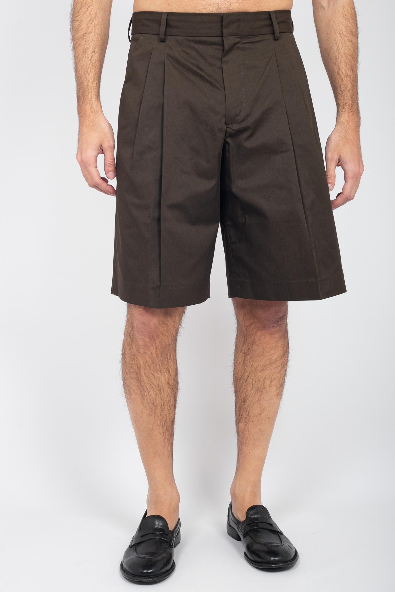 bermuda con pince in cotone RB56148 08 ROBERTO COLLINA 