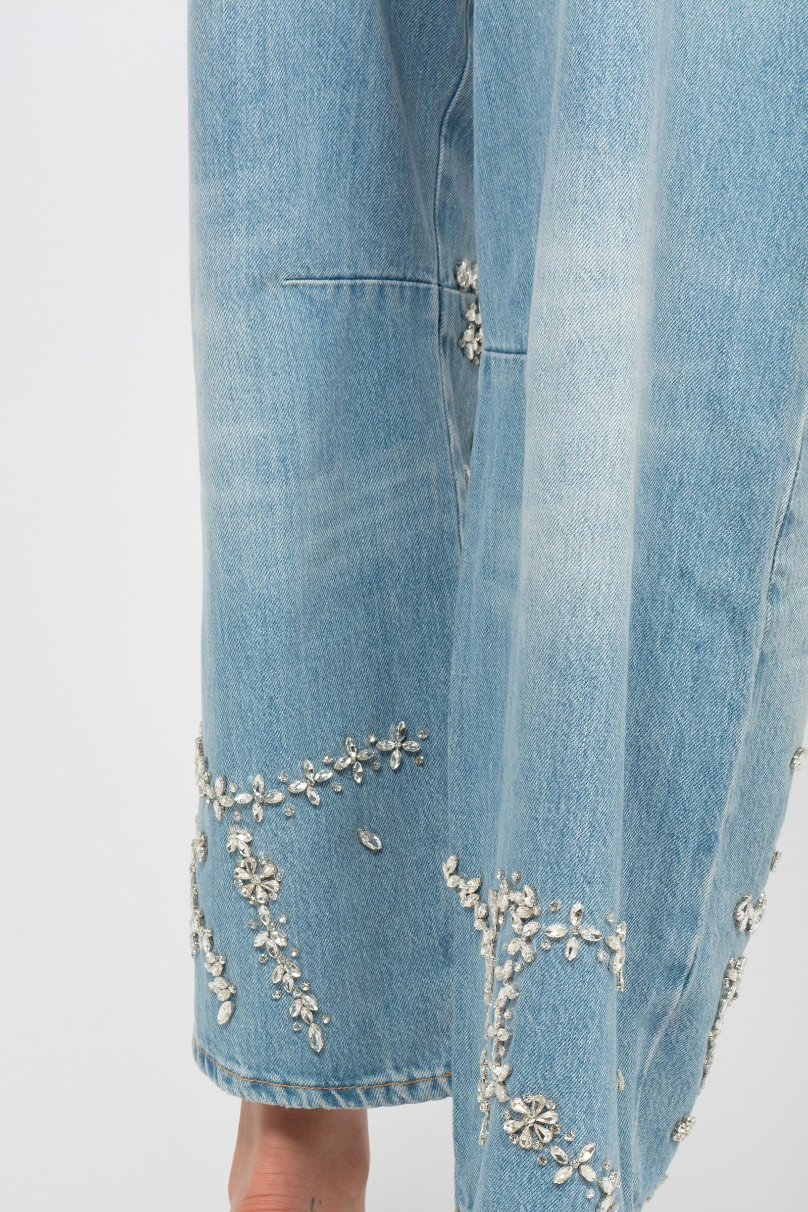 jeans con ricami alloverd MS26J1 UNIQUE MIRIAM STELLA 