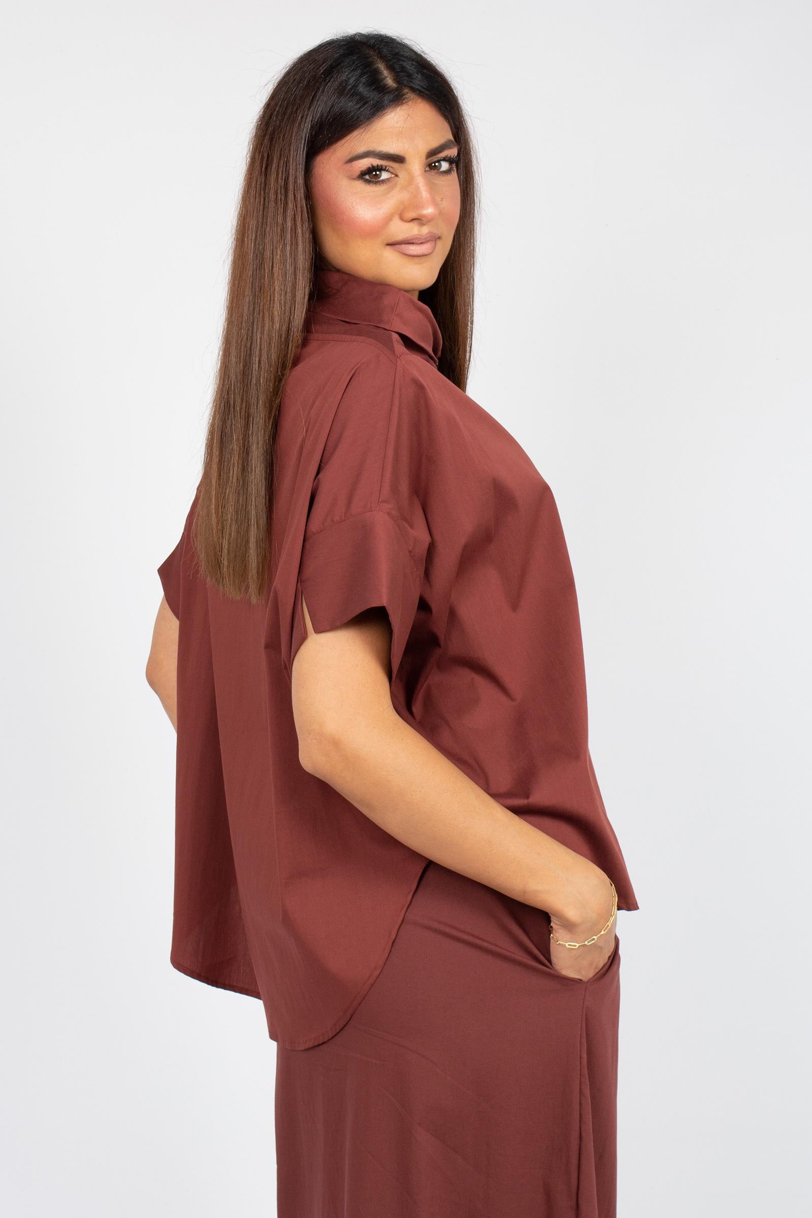 blusa in misto cotone stretch SS1068128 217 ANNA SERAVALLI 