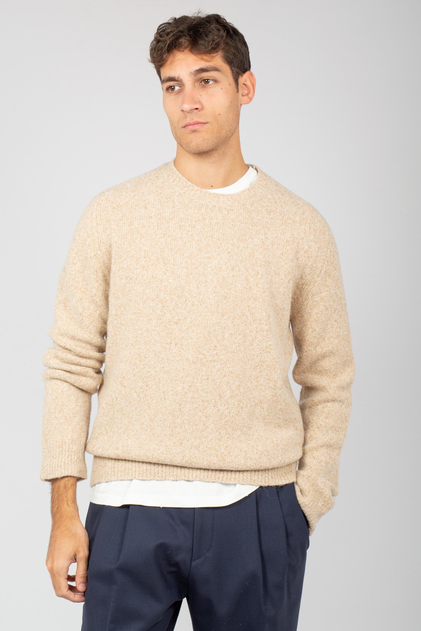 girocollo in misto lana melange 253M43001 05 ROBERTO COLLINA 