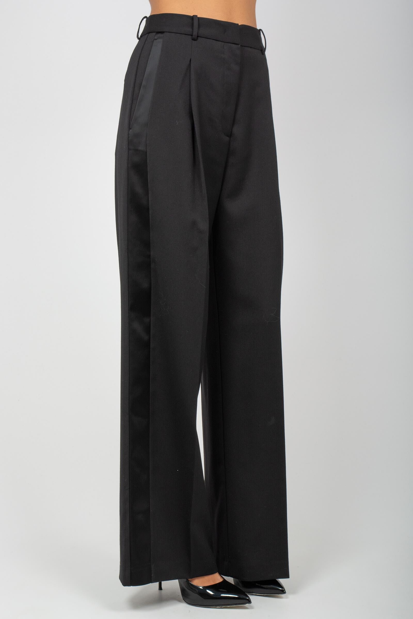 pantalone tuxedo in misto lana 'fermina' S5WO09 Y69 SEMICOUTURE 