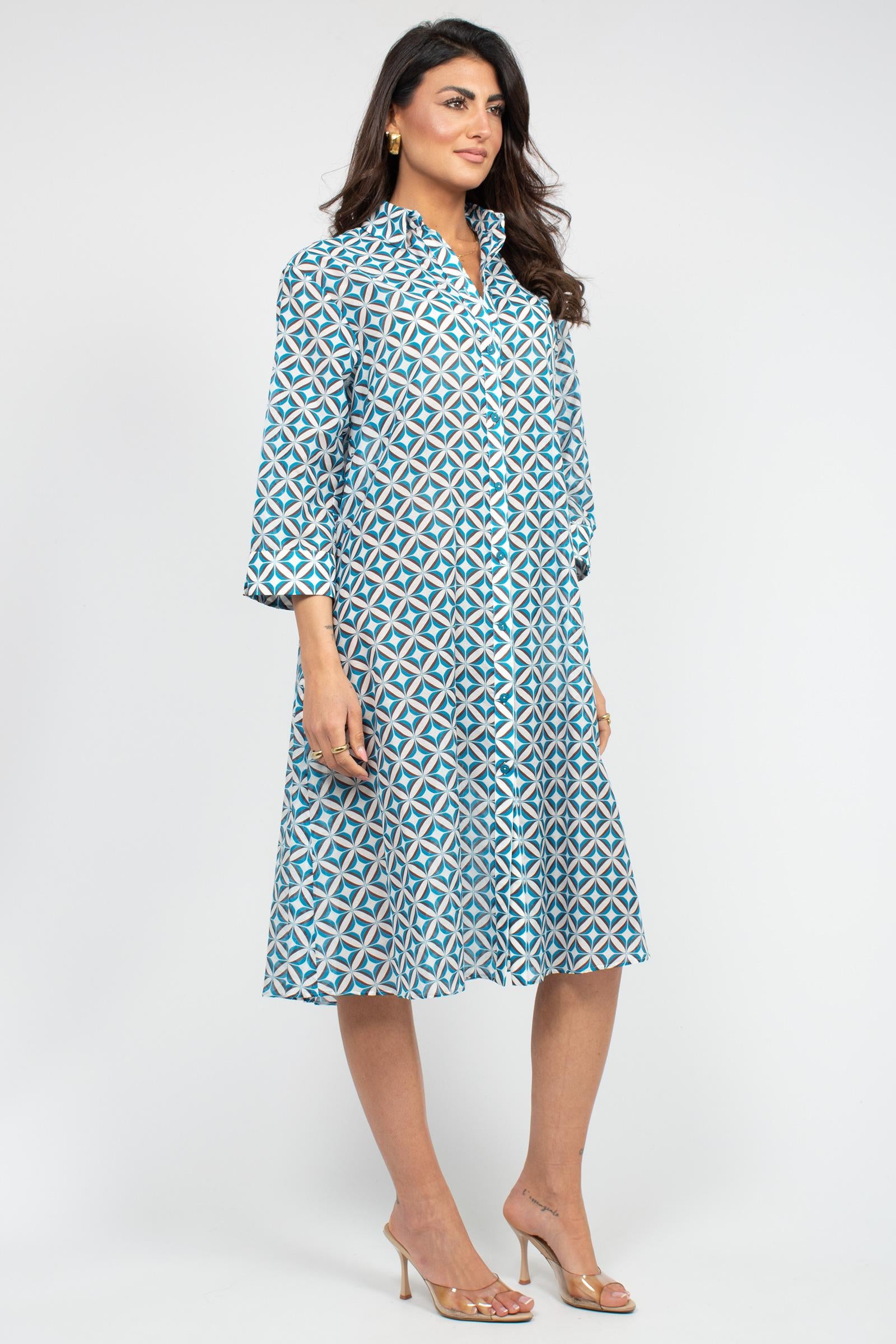 abito in cotone e seta 'teppa' 2616221069600 001 MAXMARA BEACHWARE 