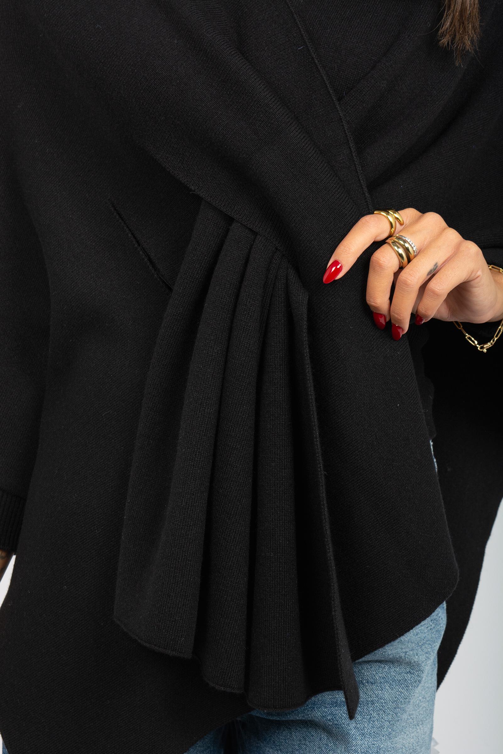 poncho con passante in misto lana 255M1170 029 MAIDA MILA 
