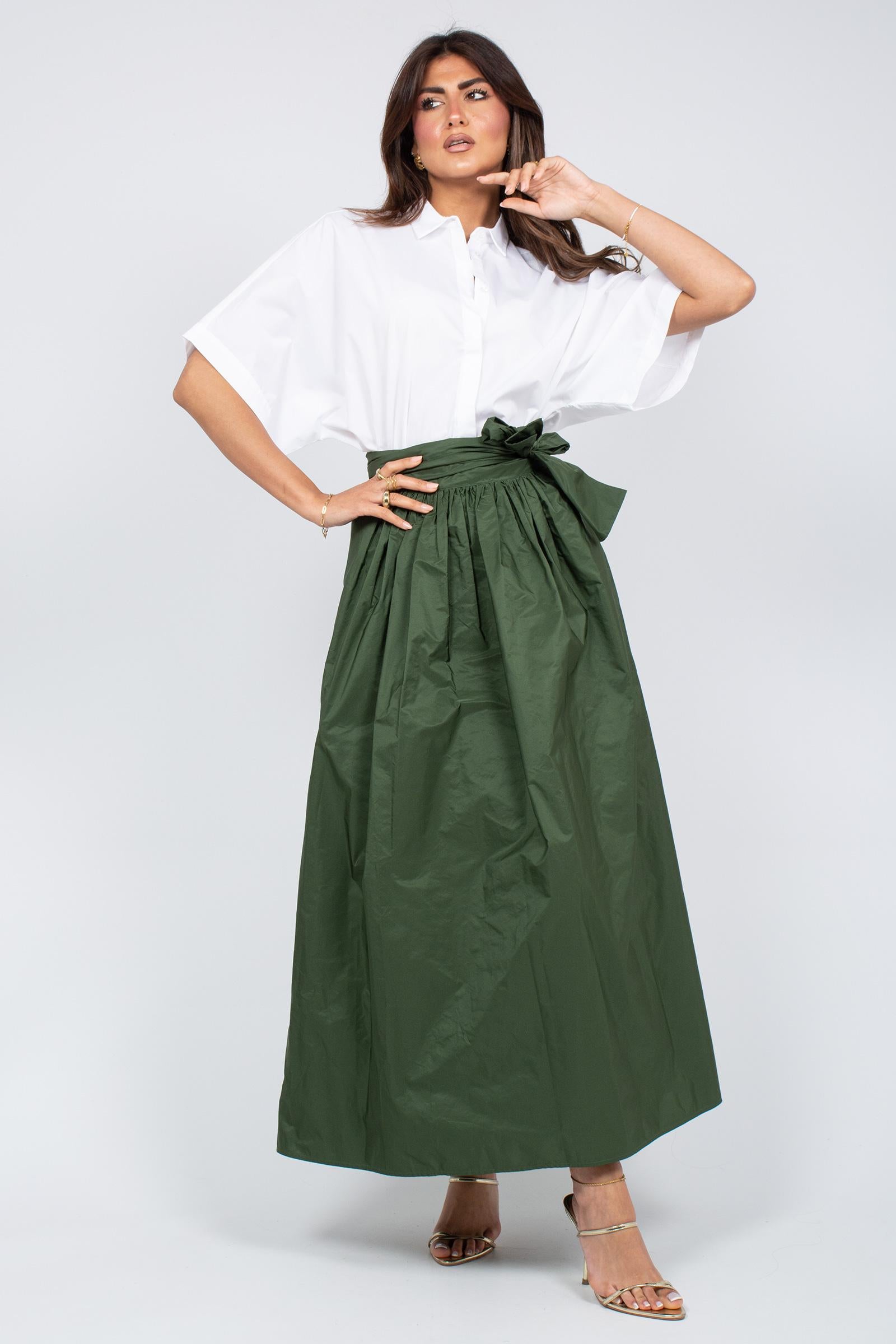 gonna lunga in taffeta 26SMCN20026SPL138 79004 MAISON COGO 