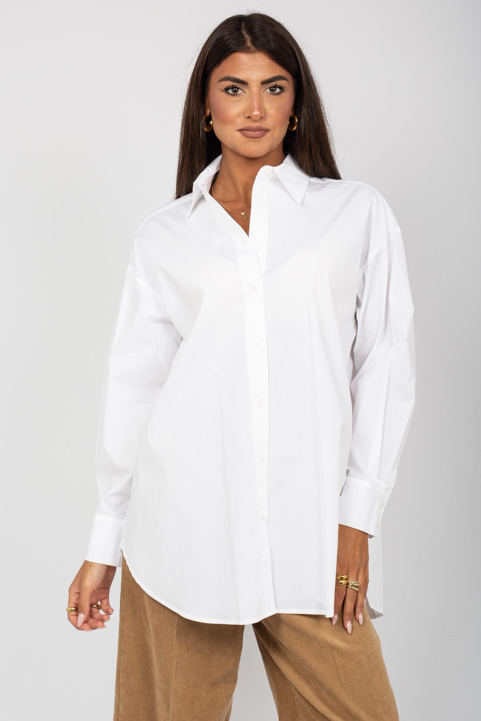 camicia oversize in cotone 5047R002905N 01 DIANA GALLESI 