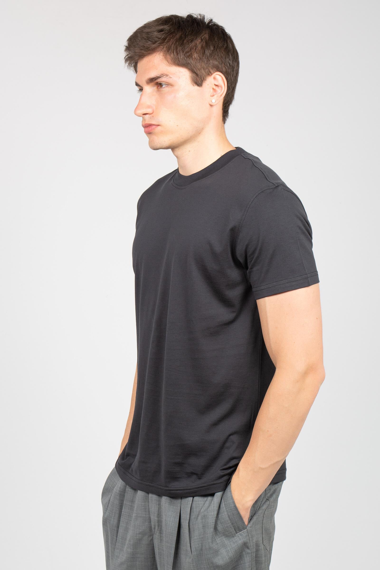 t-shirt in cotone e seta TL5STM050LEL 01CD0990 PT TORINO 