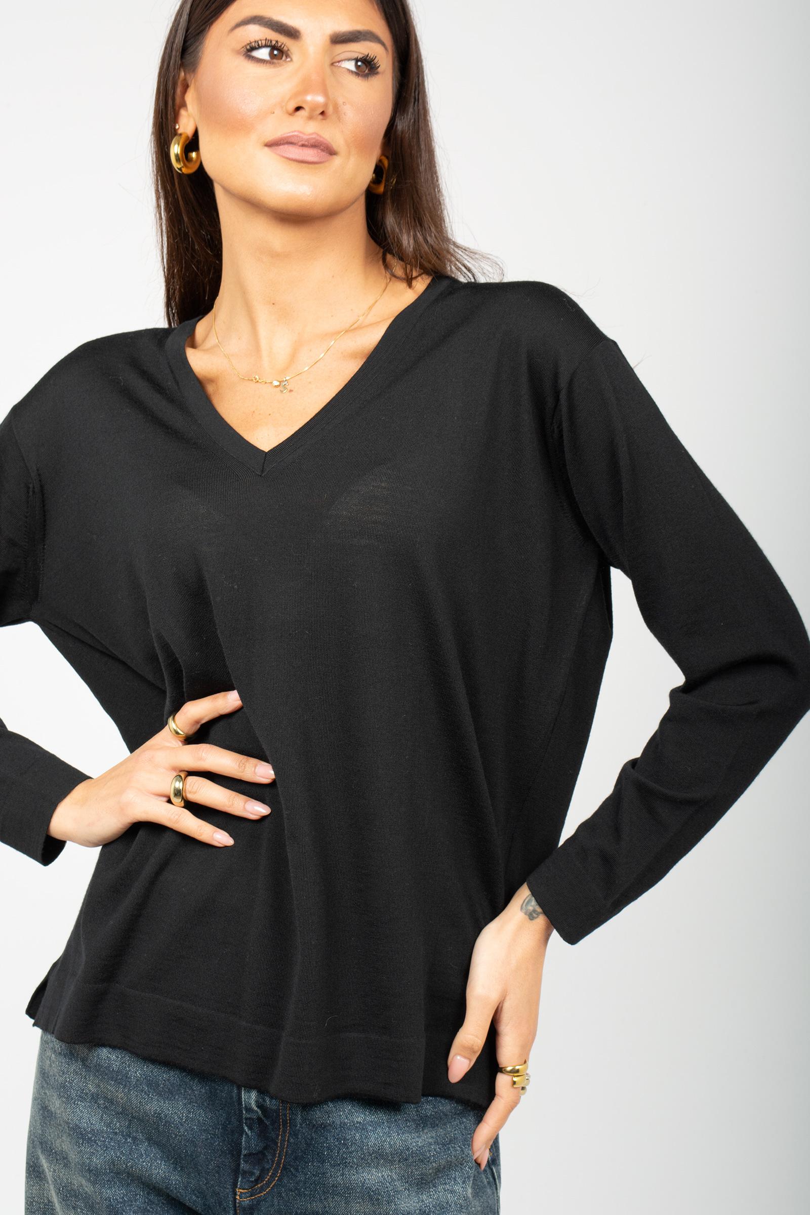 scollo v in lana merinos ultrafine L0D481NN 690 DRUMOHR 