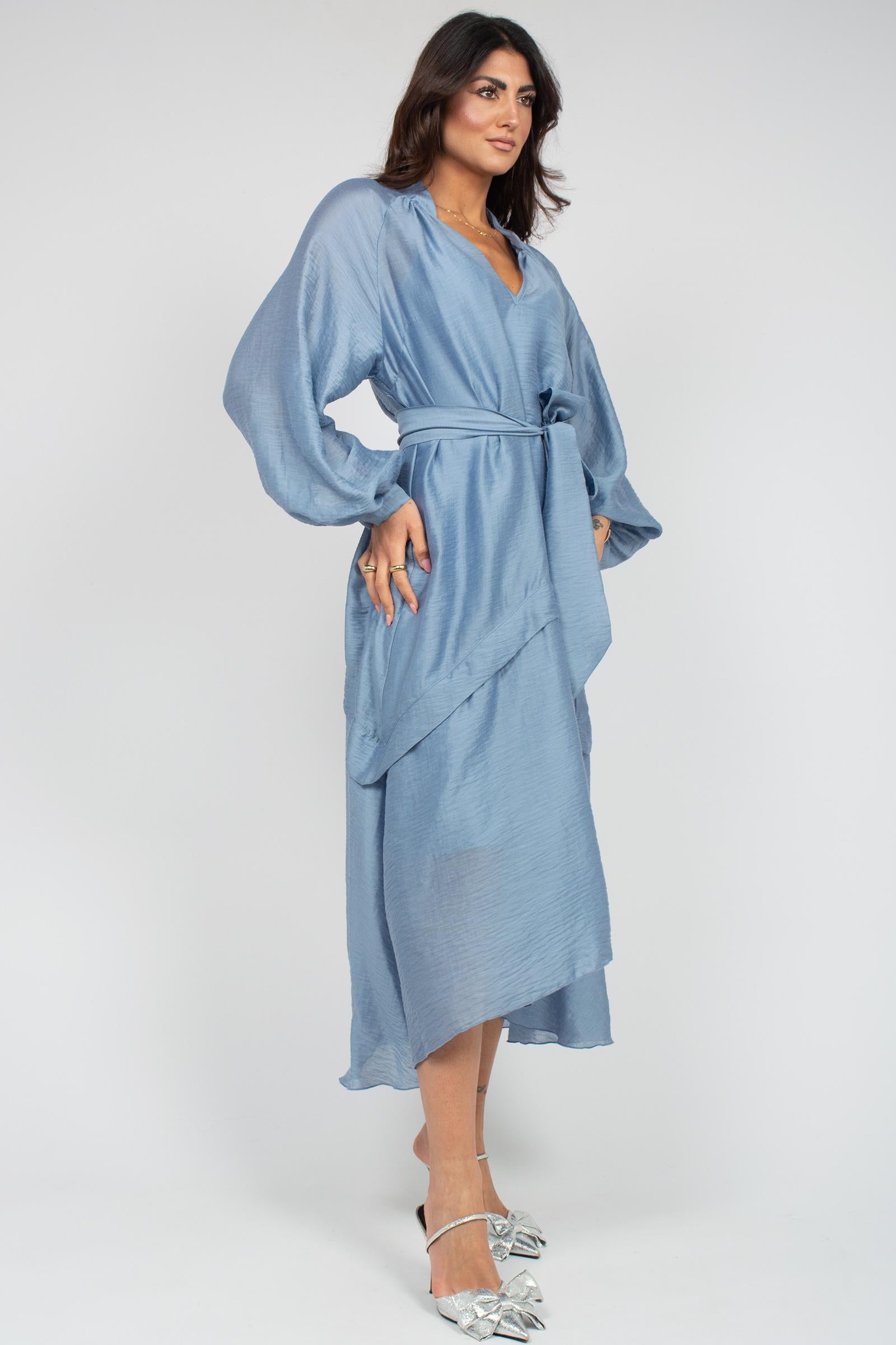 abito lungo in viscosa VARSAIL385 1383 HANAMI D'OR 