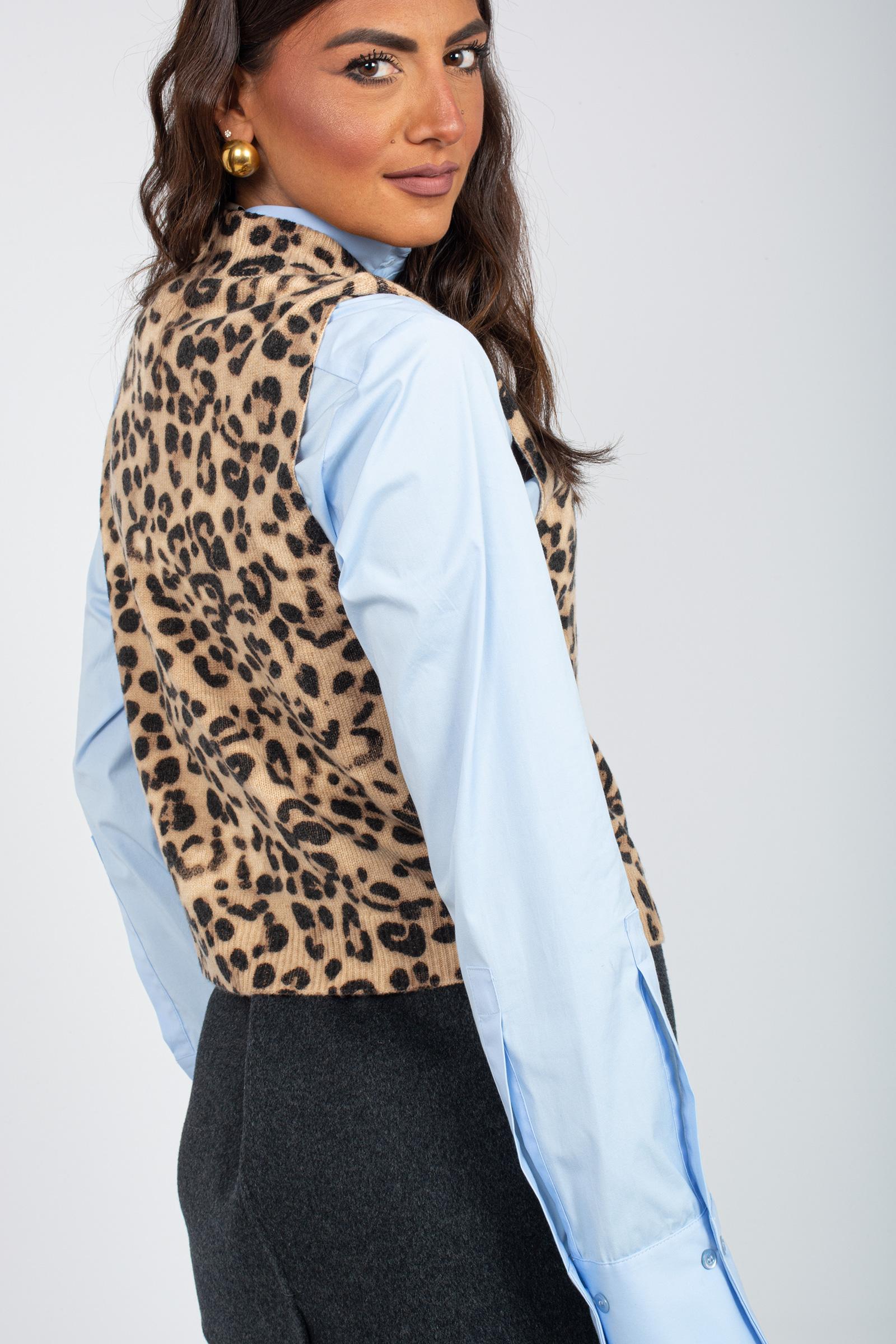 gilet in lana e cashmere 'frederique' Y5WD40 MAC27 SEMICOUTURE 