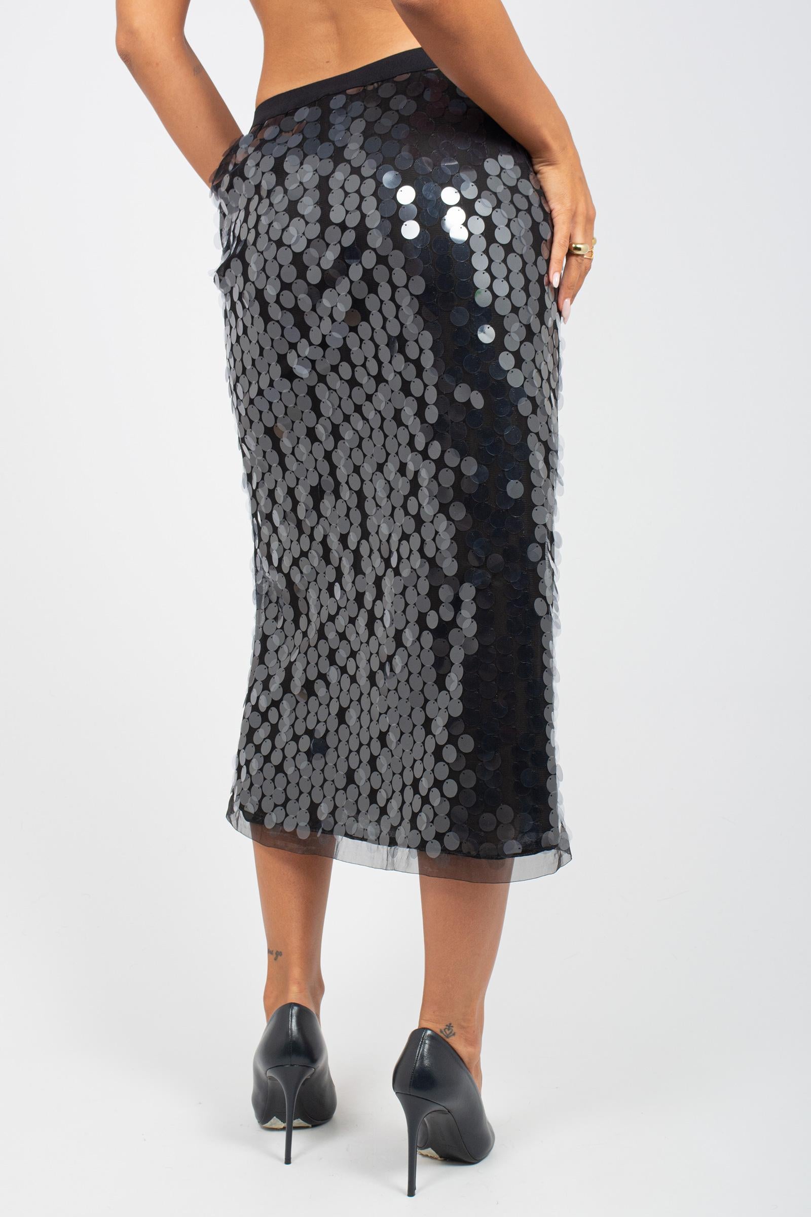 gonna con pailettes 'iris' S5WQ24 Y69 SEMICOUTURE 