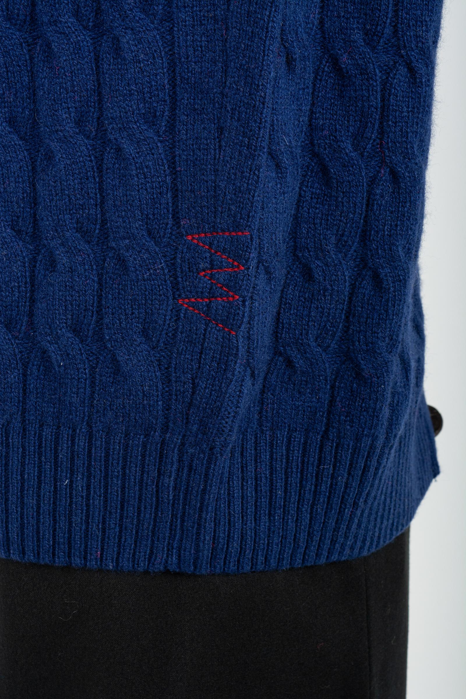 cardigan a trecce in lana B9F0106 MARINA AMARANTO 