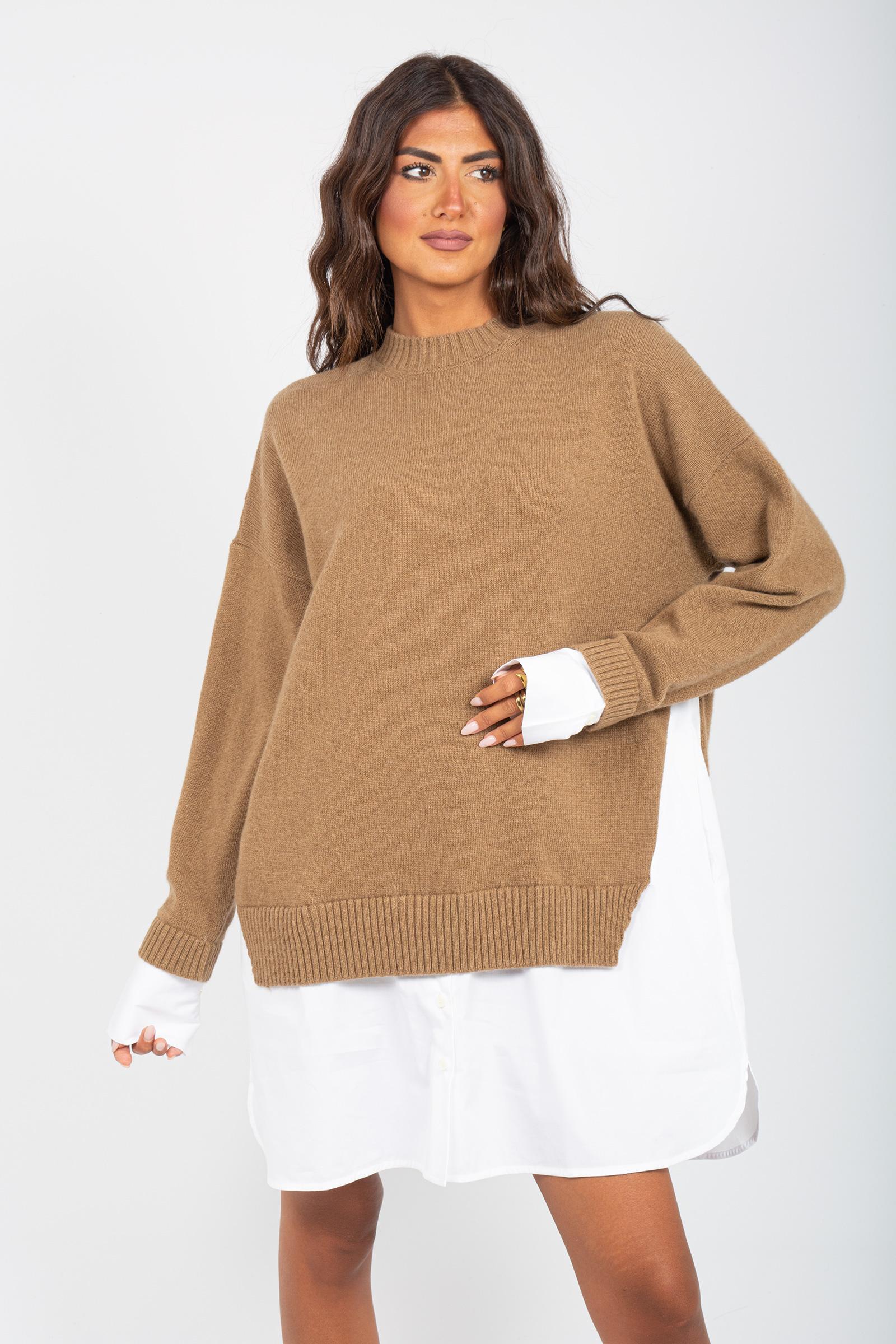 abito girocollo in misto mohair 'luigia' Y5WG03 V32 SEMICOUTURE 