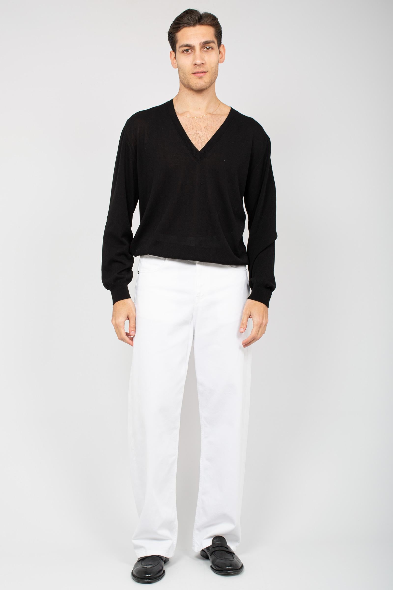 scollo v in cotone B9D0008D NERO AMARANTO 