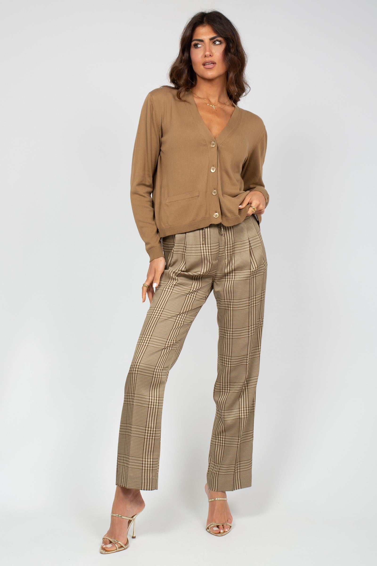pantalone in p.pe di galles 'silvia' Y6SI66 PDG07 SEMICOUTURE 