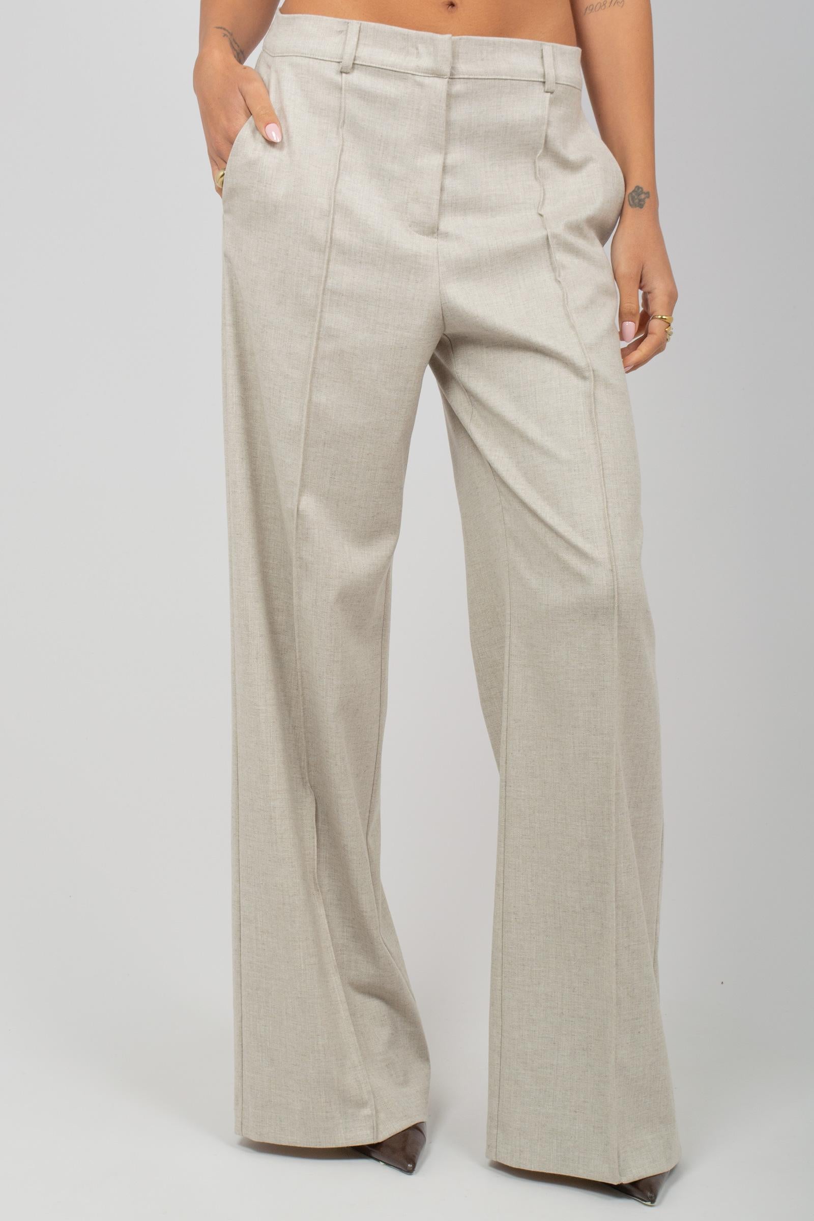 pantalone in flanella con laccetti 61764 7 D.EXTERIOR 