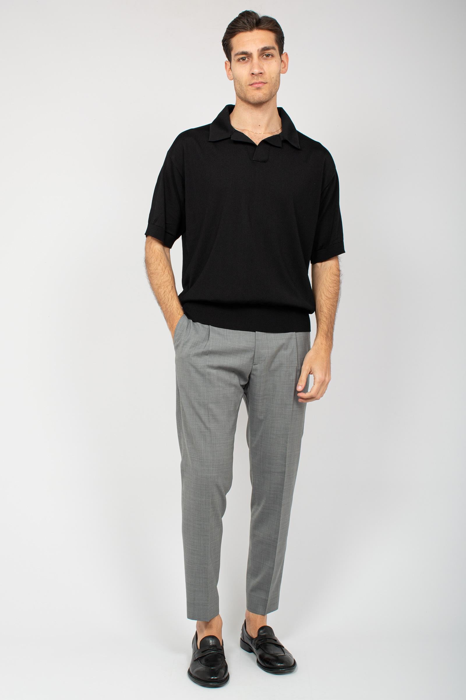polo oversize in cotone e viscosa AFU01 03D ATOMO FACTORY 