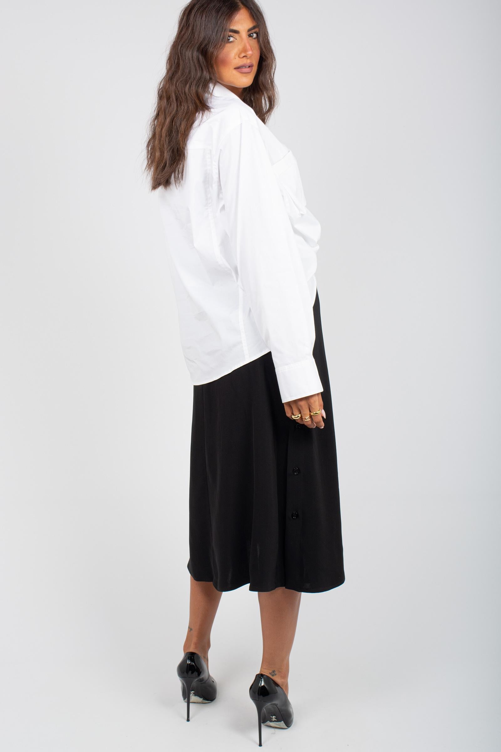 abito camicia in misto cotone 'mayara' Y5WL47 Y69A0 SEMICOUTURE 
