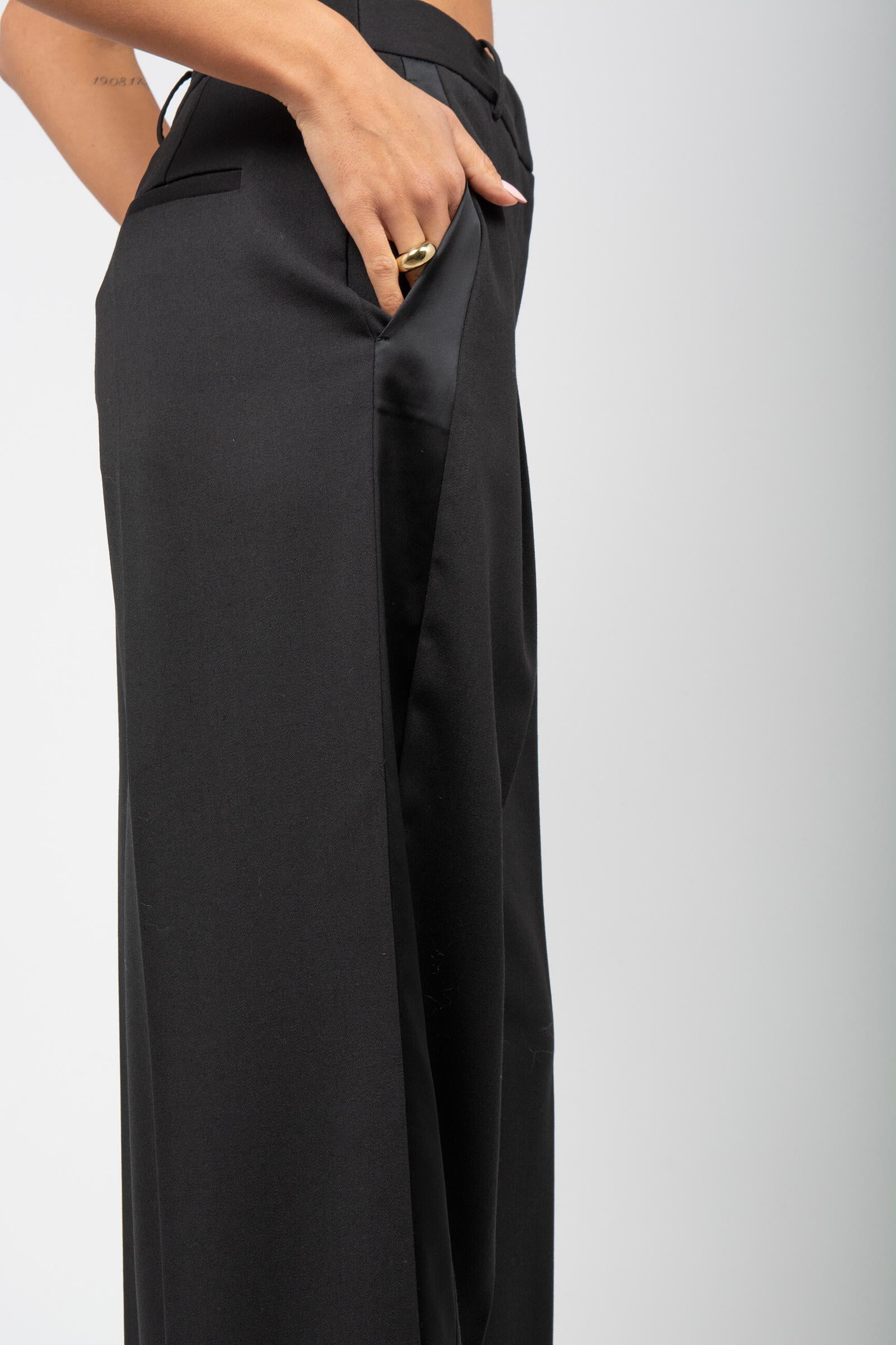 pantalone tuxedo in misto lana 'fermina' S5WO09 Y69 SEMICOUTURE 