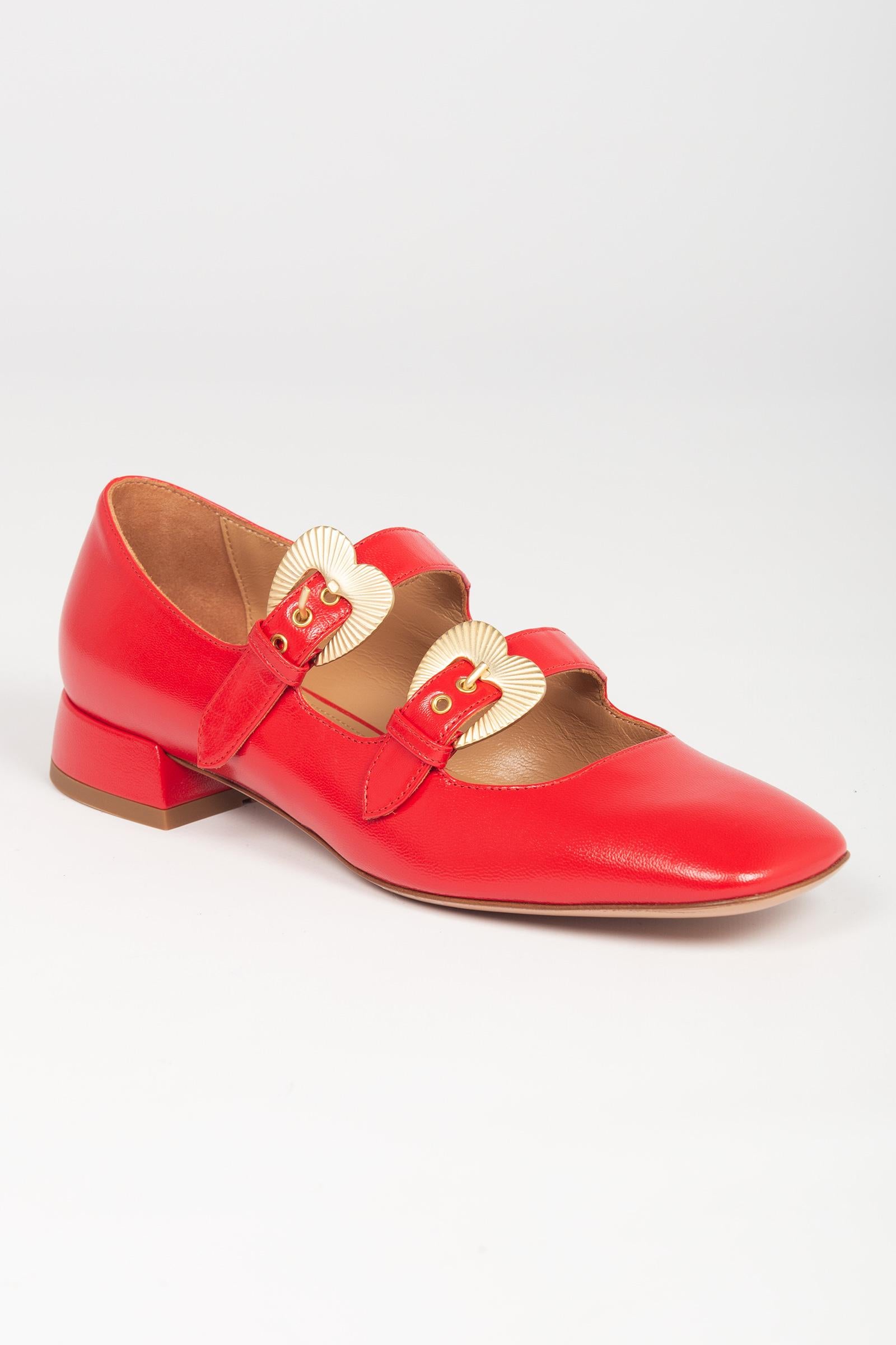 ballerina con doppia fibia love AB2514CR ROSSO A.BOCCA 