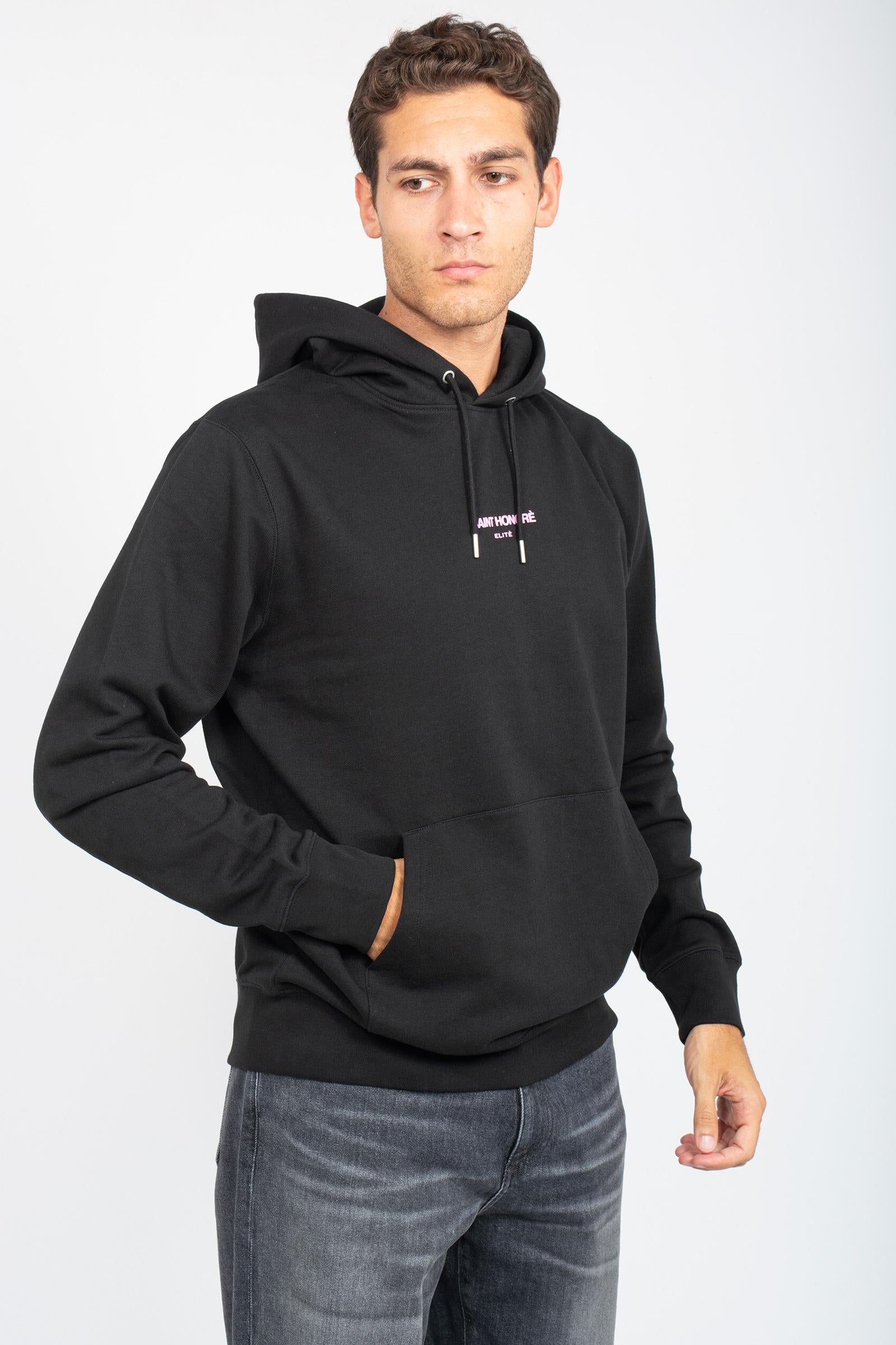 felpa con stampa in cotone HOBASIC899LOGO BLKPNK ELITE 