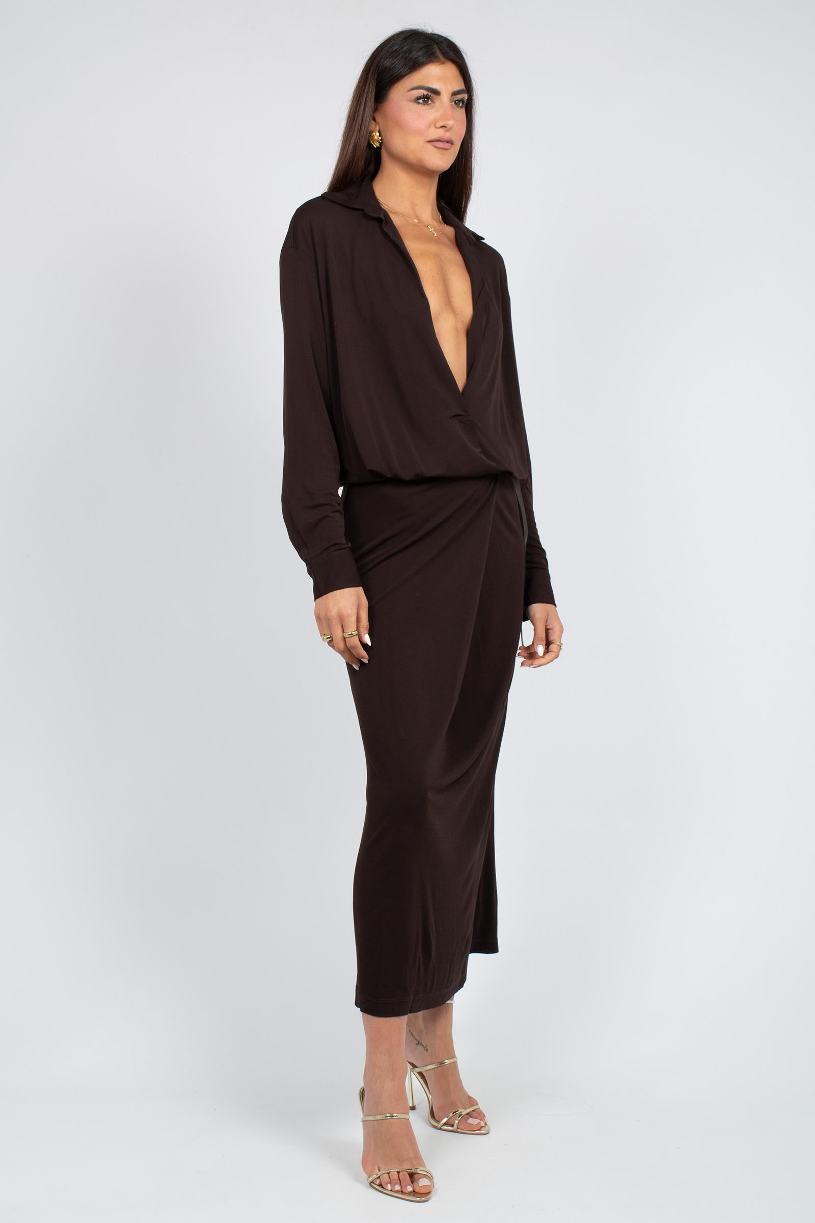 abito con cintura in jersey 'martina' S6SQ16 T83 SEMICOUTURE 