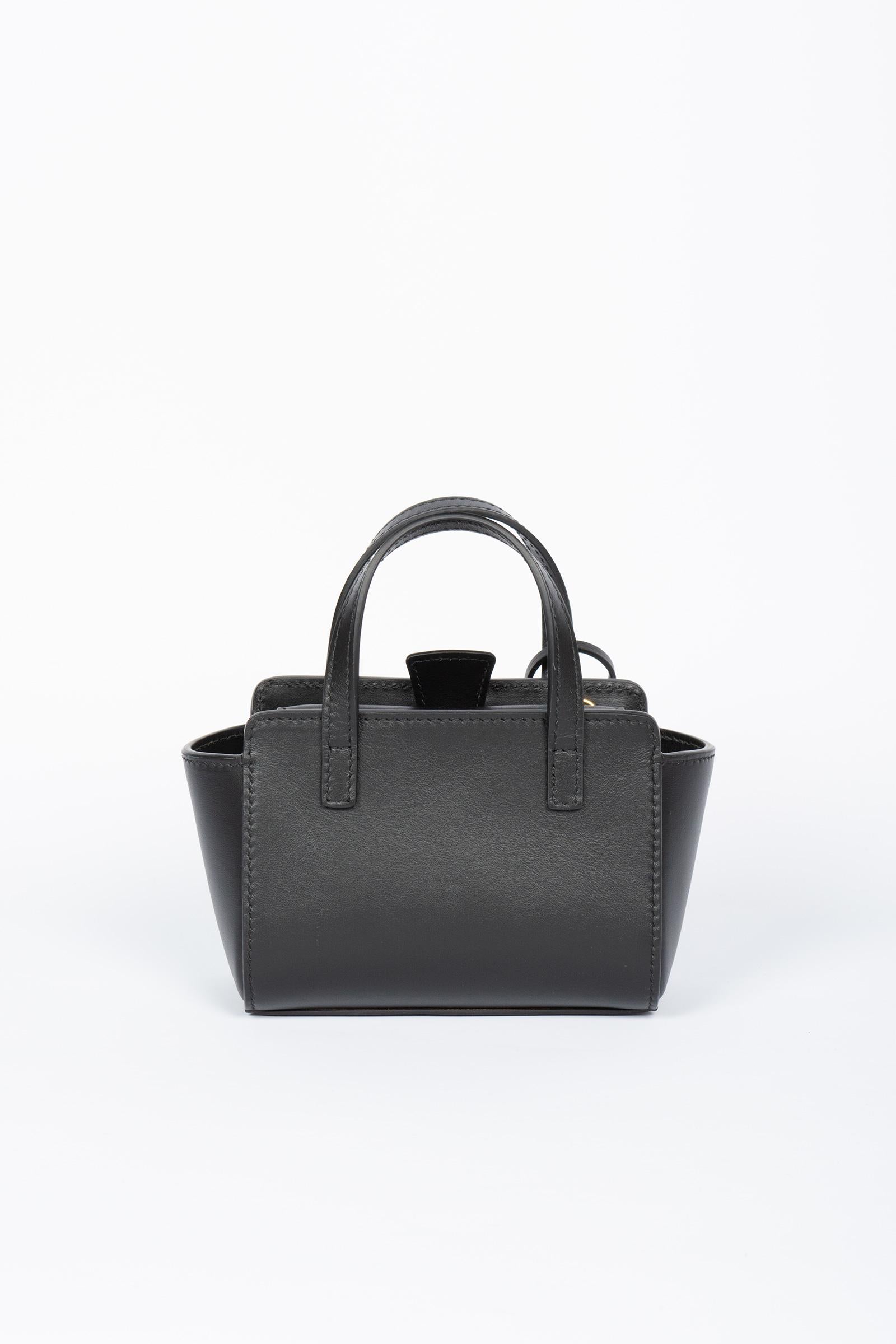 shoulder bag 'flap xs' in pelle FL14XSPREMIERE BLACK HIDESINS 