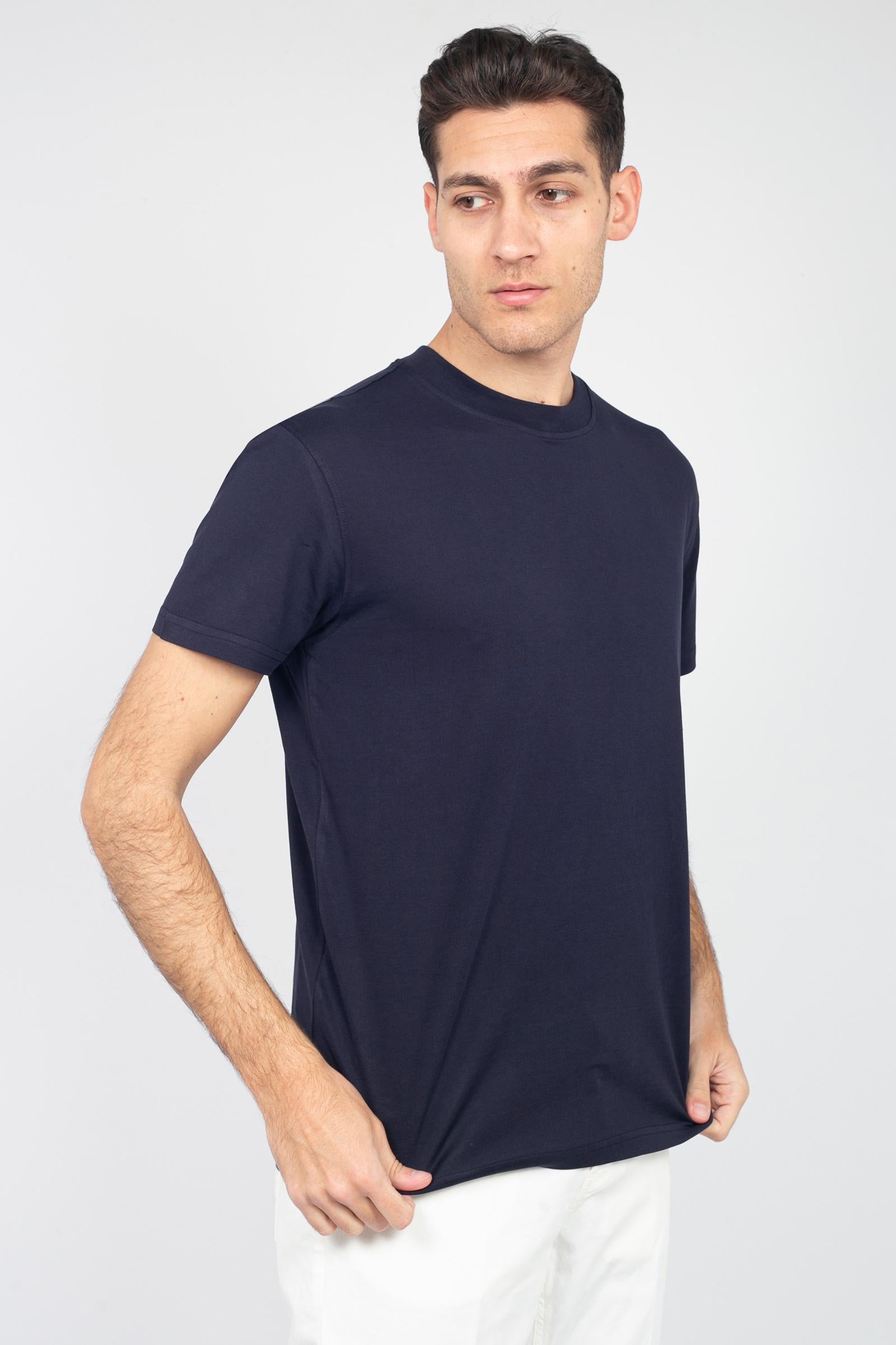t-shirt in cotone e seta TL5STM050LEL 01CD360 PT TORINO 
