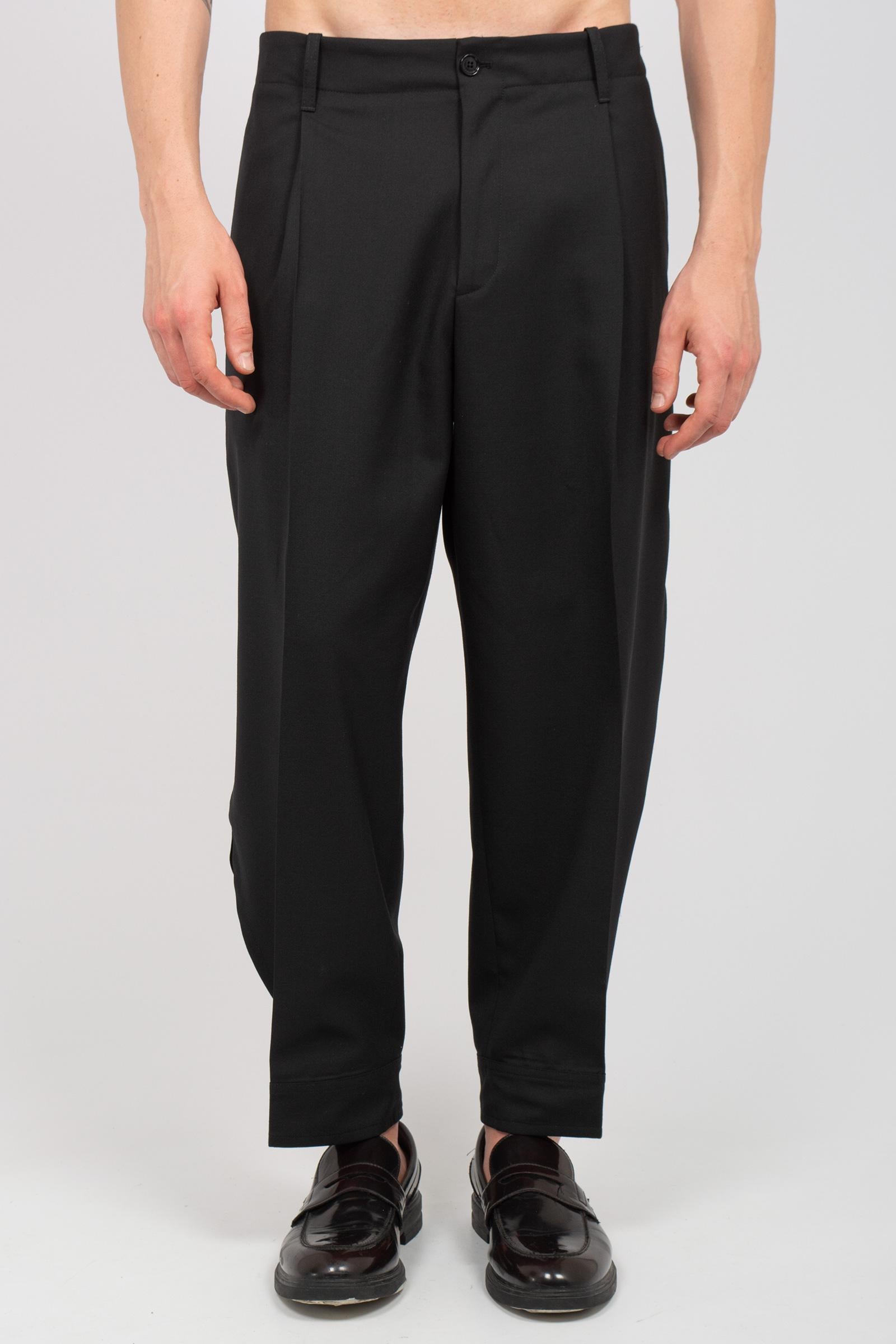 pantalone con bottoni sul fondo 'peter' PETERSMPS26 NERO BE ABLE 