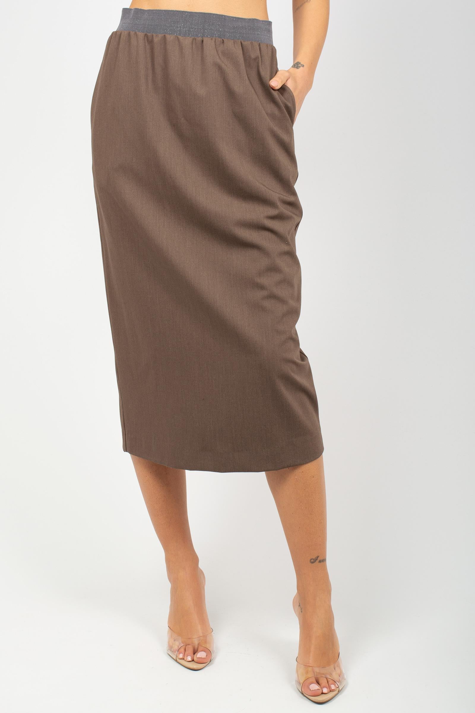 gonna in misto viscosa e lana 76809 7829 LE TRICOT - Perugia 