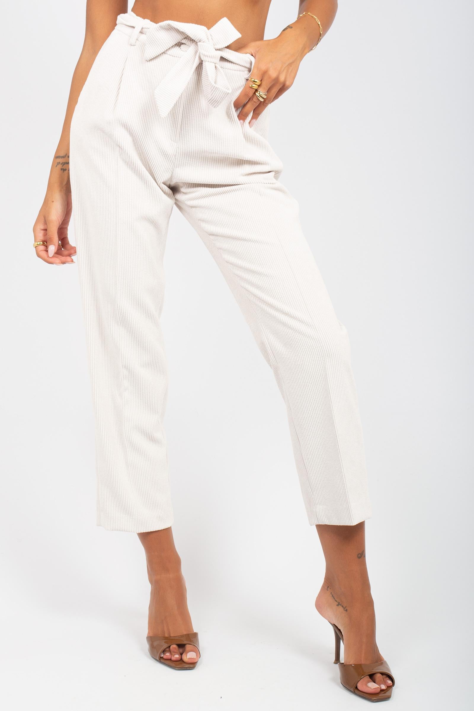 pantalone in velluto P288VELLUTO GRIGIO SANGERMANO 