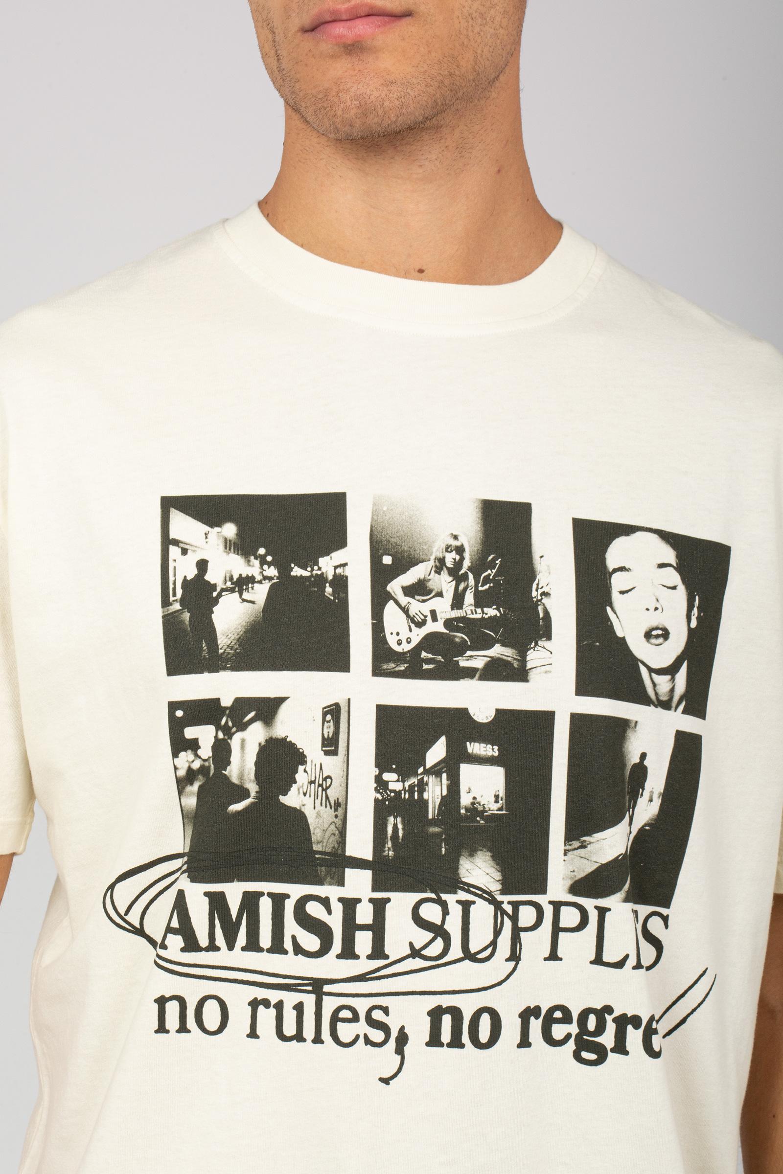 t-shirt in cotone 'no rules' AMU146CN22XXXX C0069 AMISH 