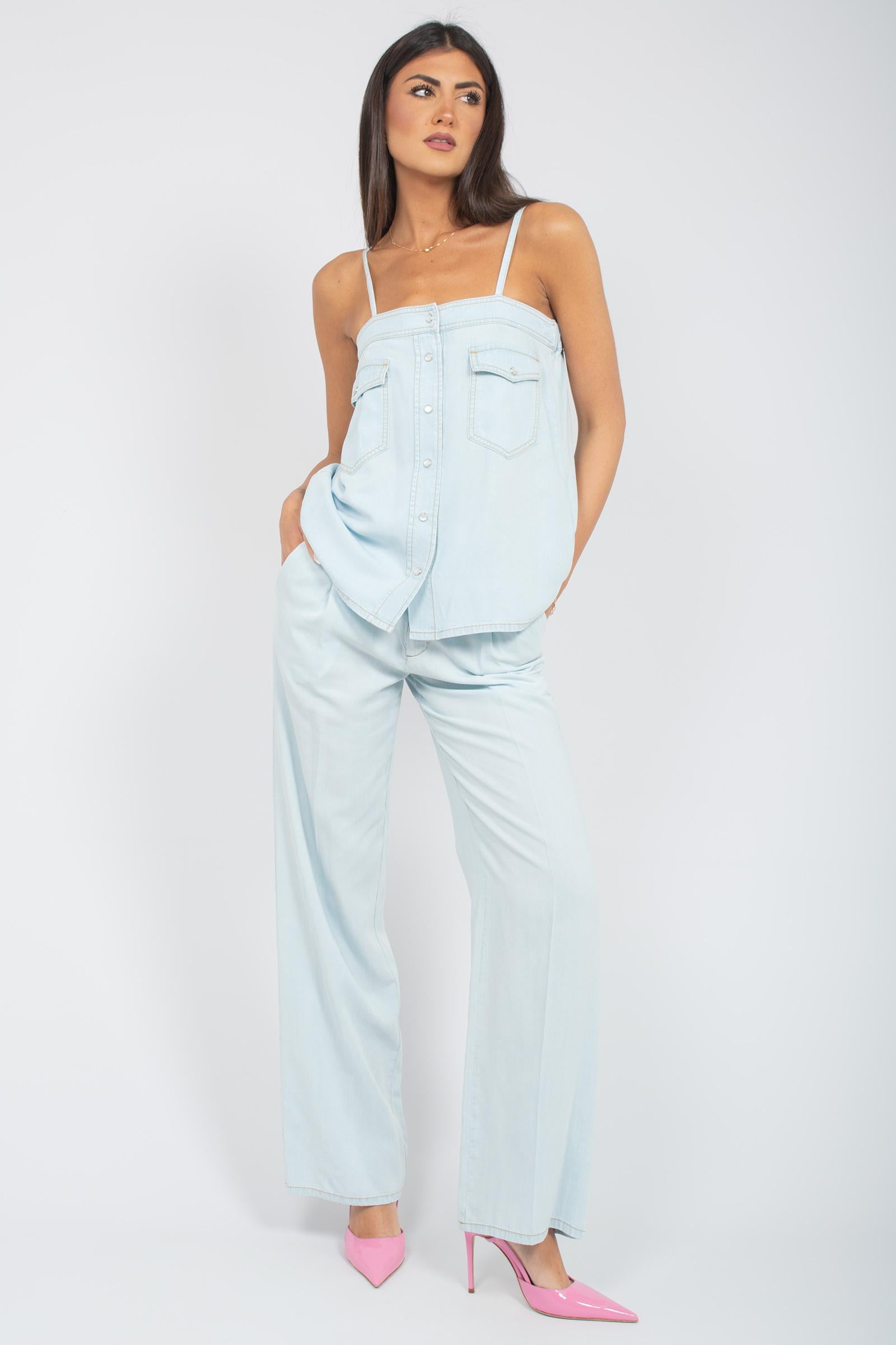 top in denim 'mirna' S5SY20 L88 SEMICOUTURE 