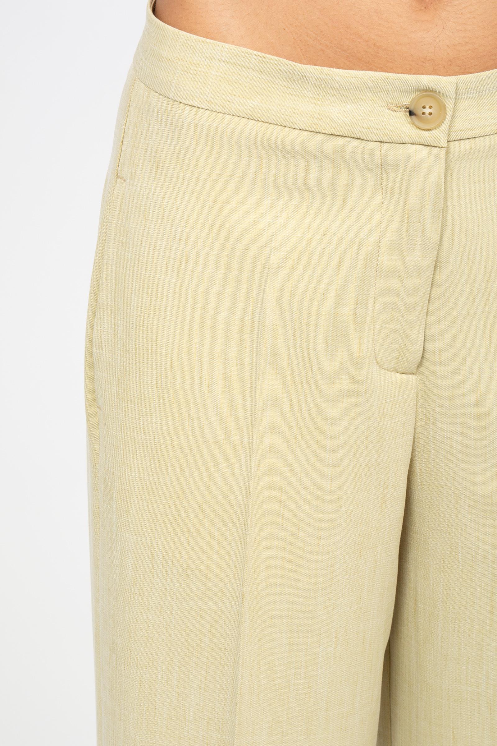 pantalone in misto viscosa M1AB0220 YELLOW SOLOTRE 