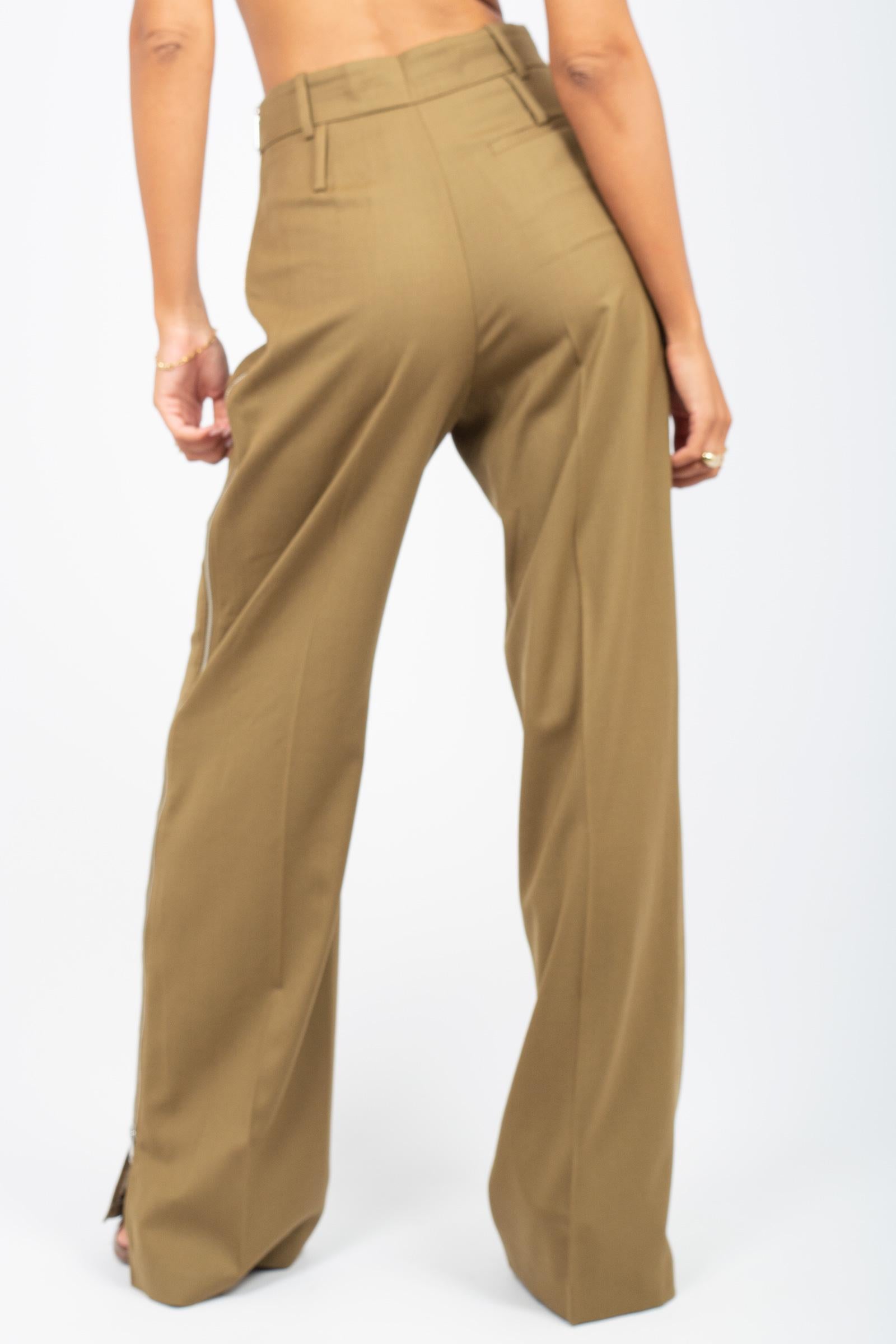 pantalone in fresco lana con zip 'acantha' E5WH01 S23 ERIKA CAVALLINI 