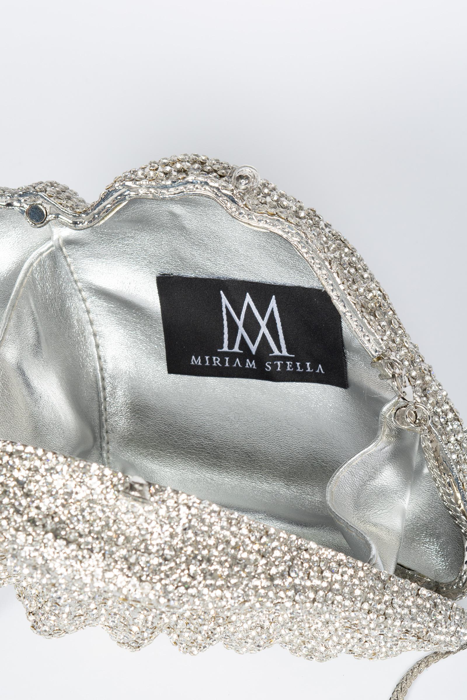 clutch conchiglia strass all over BSHELL SILVER MIRIAM STELLA 