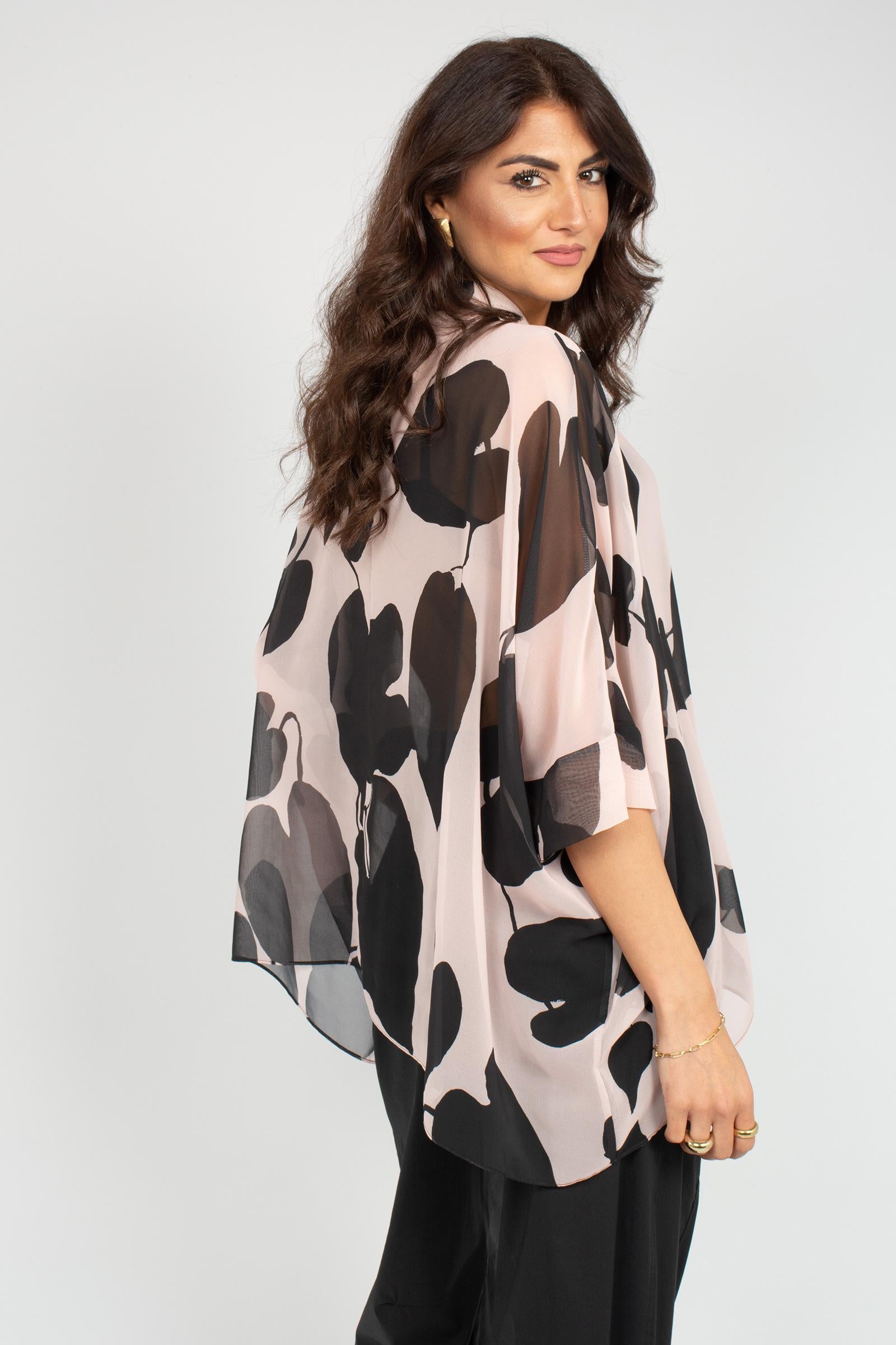 camicia oversize in georgette stampata 2226E100354N 41 DIANA GALLESI 