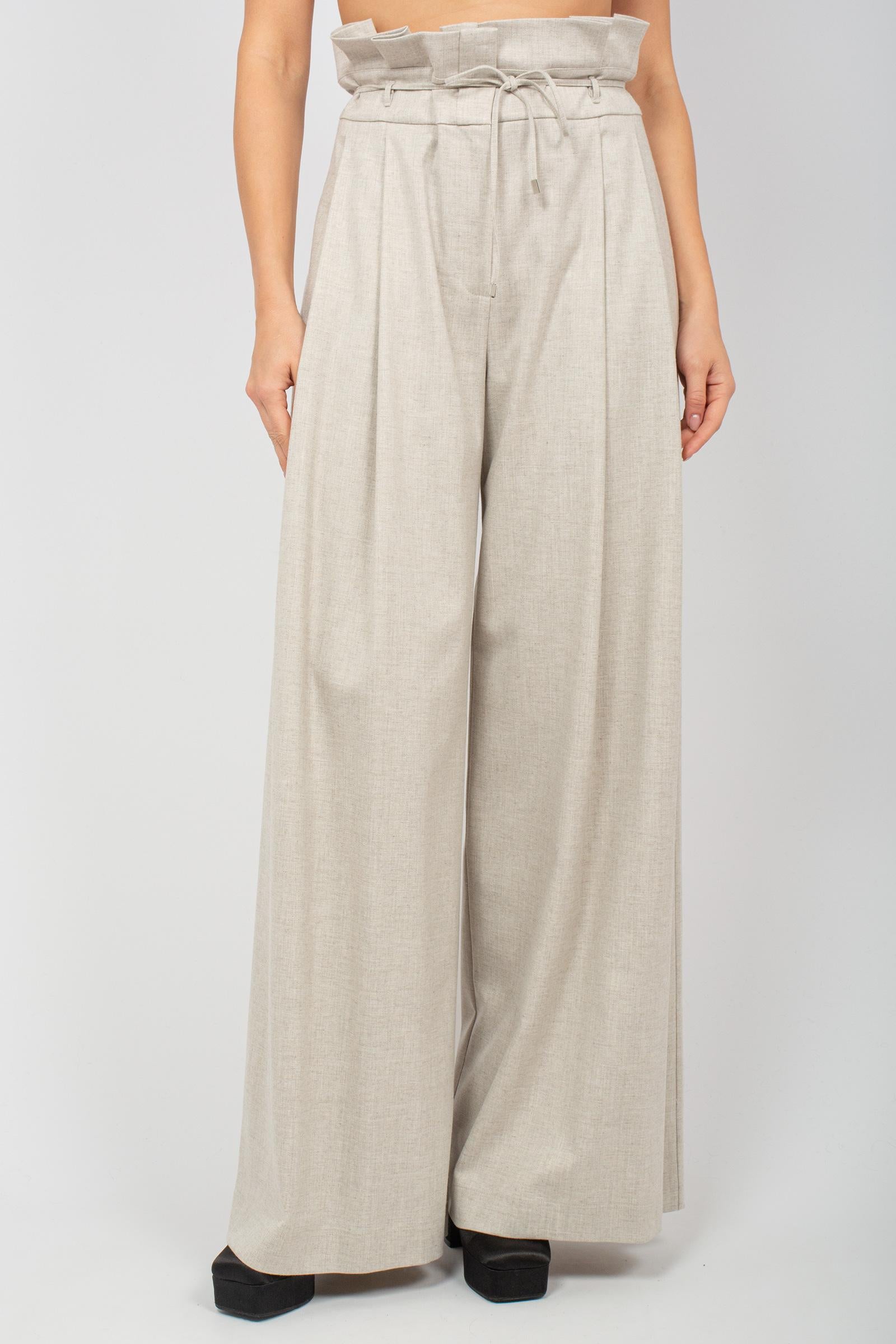 pantalone con coulisse in flanella 61761 7 D.EXTERIOR 