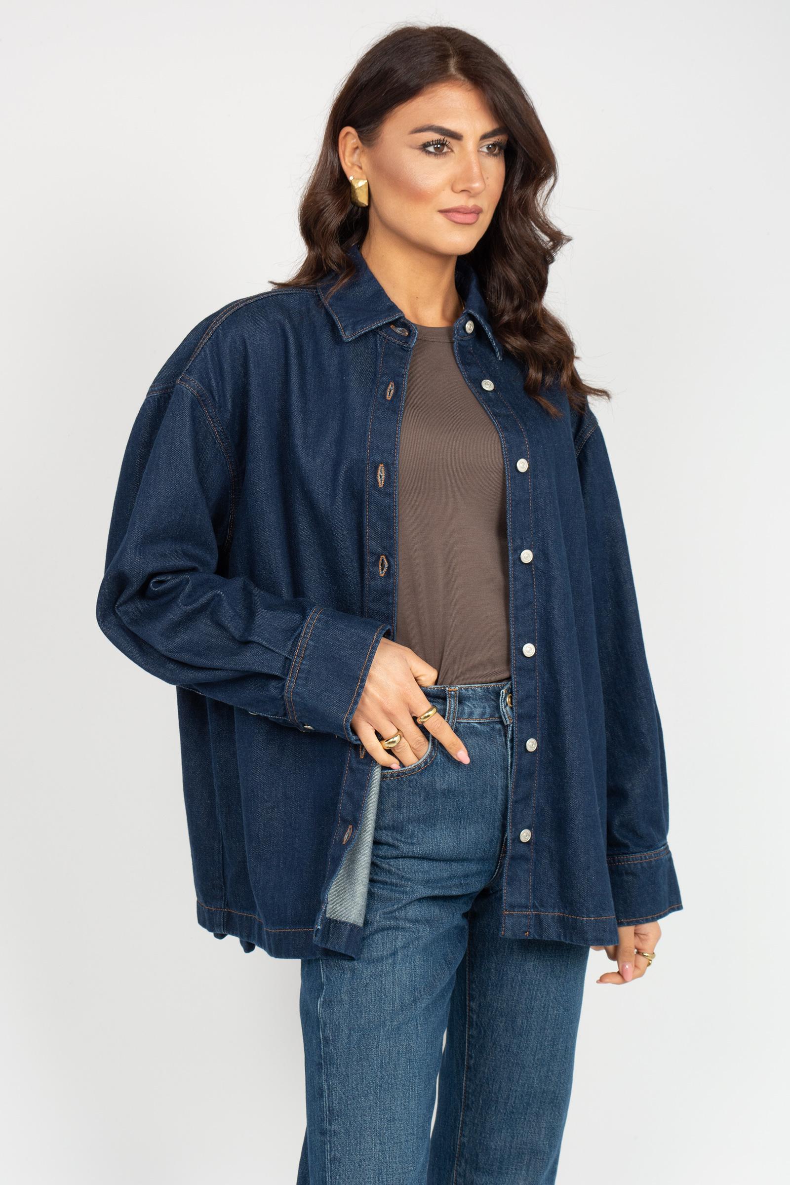 camicia in denim pleated 7UZ10555 FRANKLIN 7 FOR ALL MANKIND 