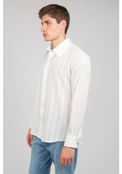 camicia oversize con tramatura 850514 ECRU STUDIO SEIDENSTICKER 