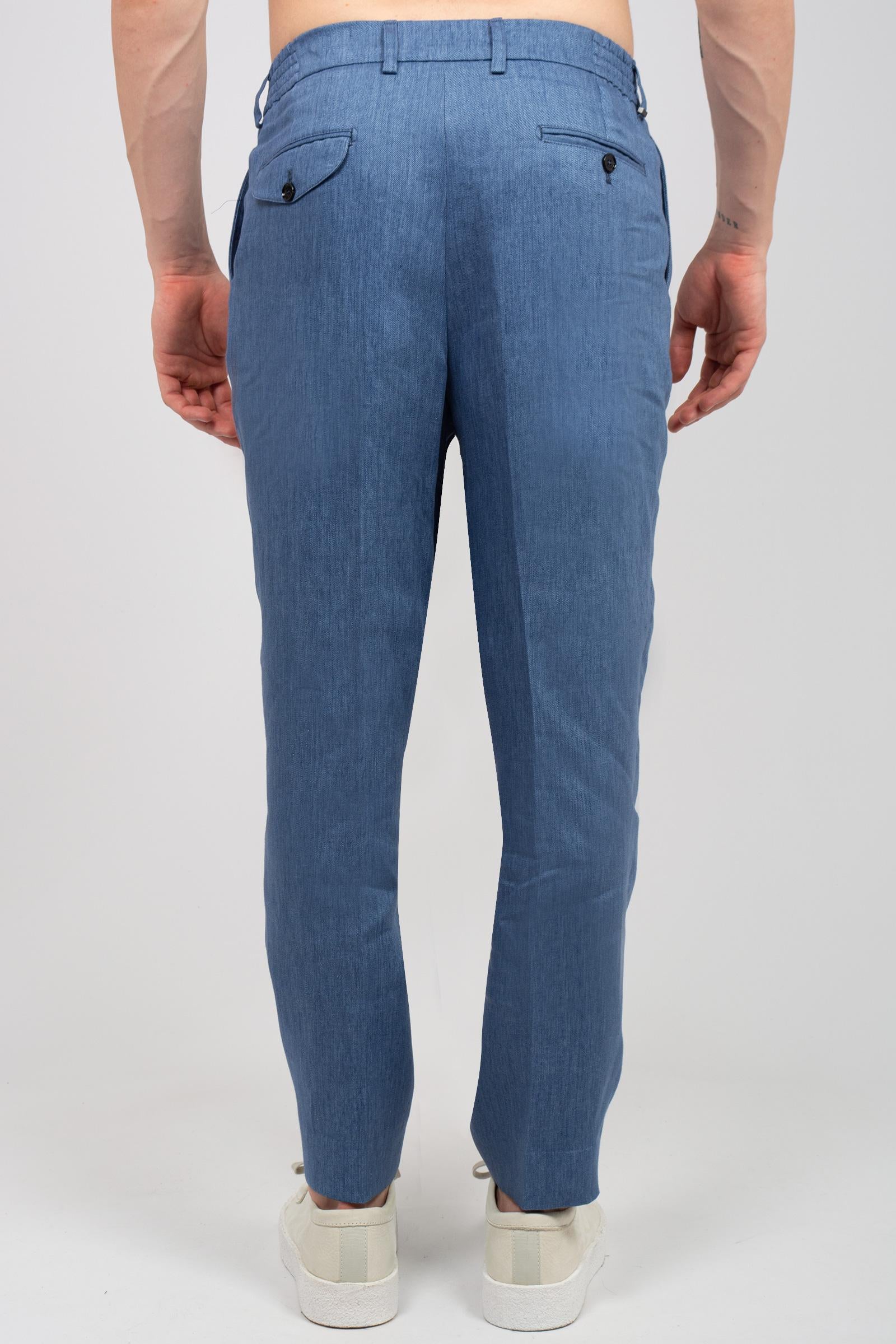 pantalone in lino 'sammy' SAMMYLM85S26 DENIMMEDIO BE ABLE 