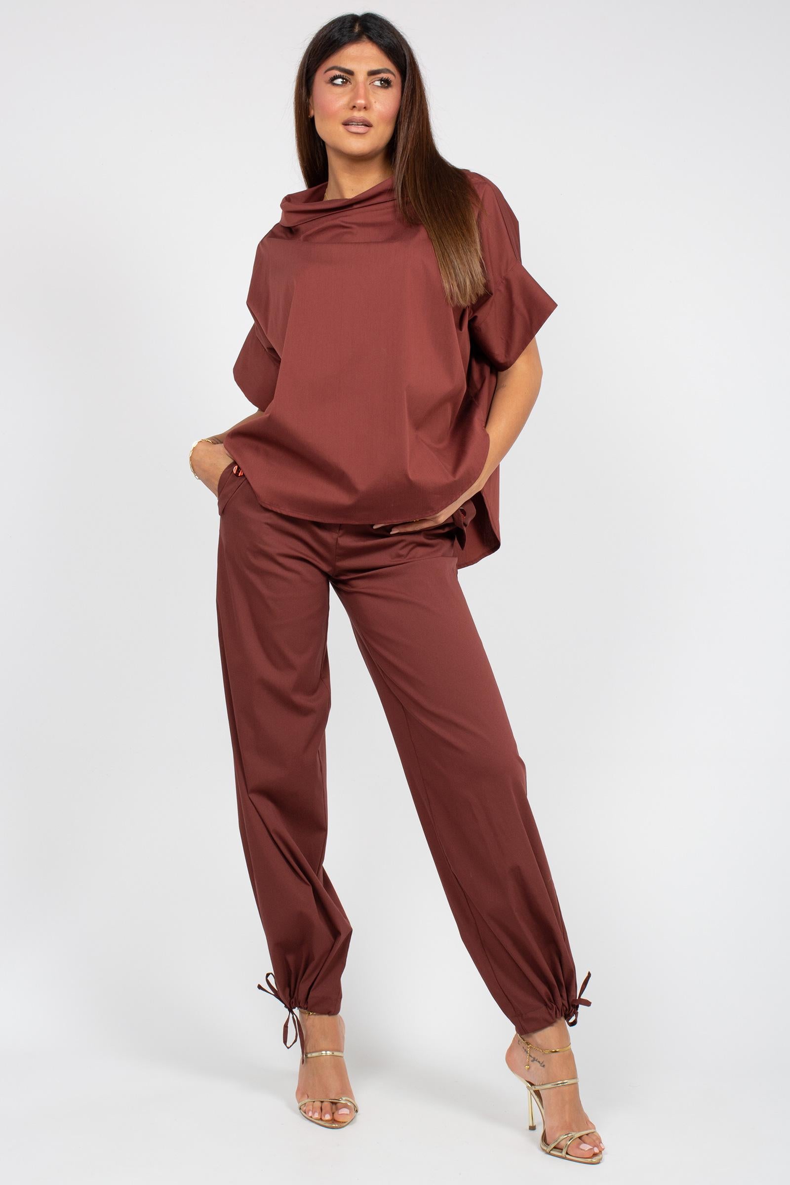 pantalone in misto cotone stretch SS2256128 217 ANNA SERAVALLI 