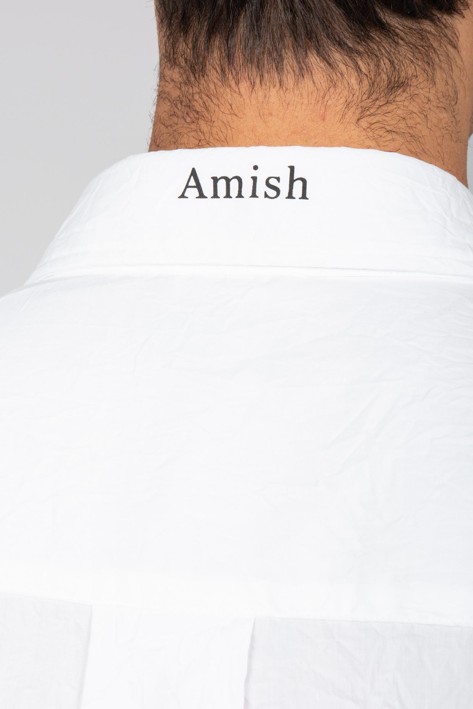 camicia in popeline crinkle AMU018CN41XXXX C0069 AMISH 